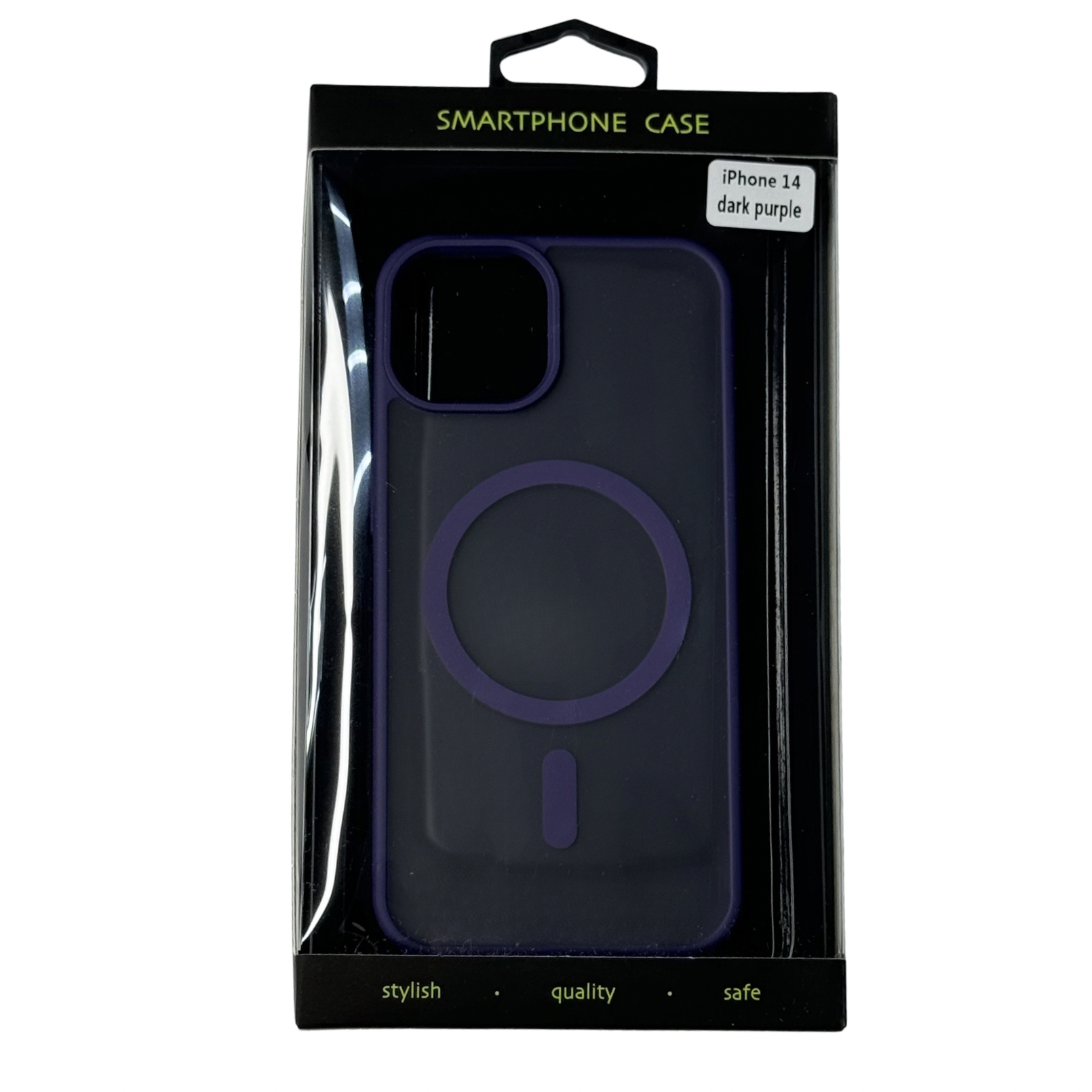 Силиконовый чехол MATTE с поддержкой MagSafe для iPhone 14 dark purple