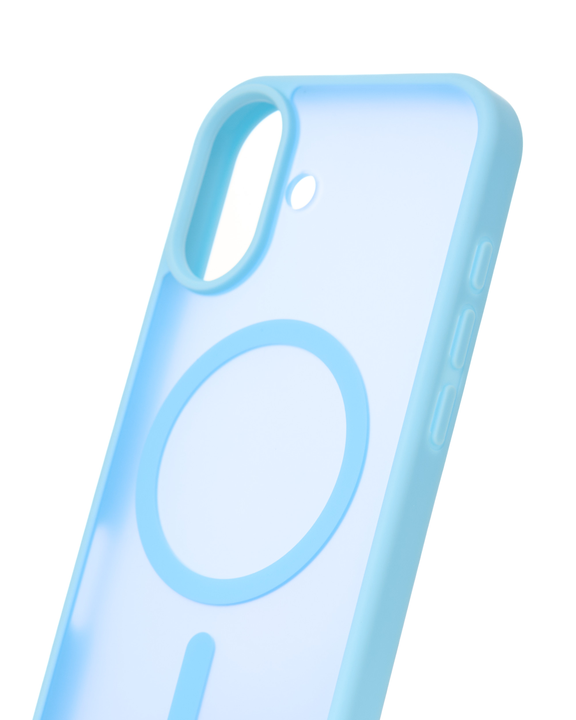 Силиконовый чехол MATTE с поддержкой MagSafe для iPhone 17 light blue