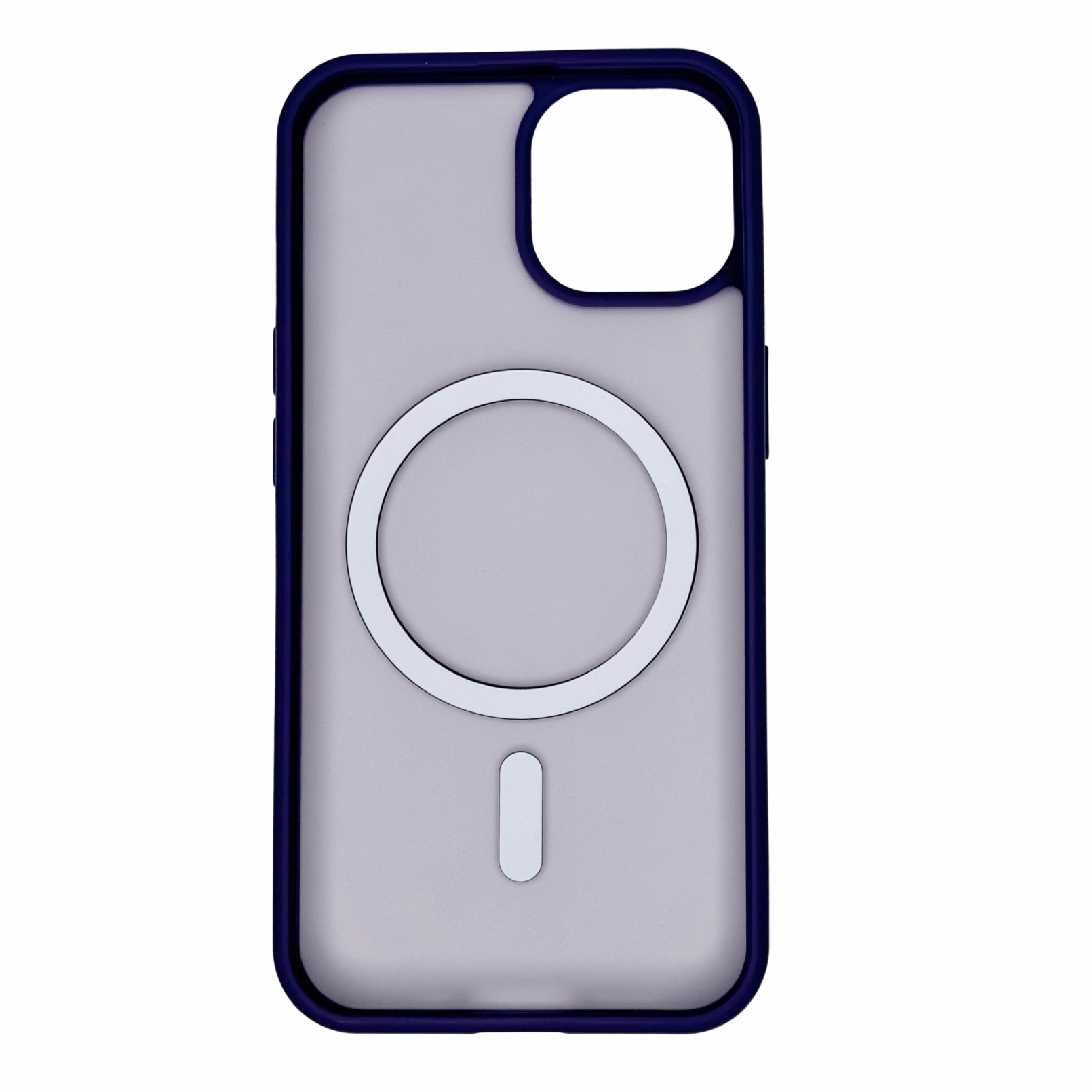 Силиконовый чехол MATTE с поддержкой MagSafe для iPhone 14 dark purple