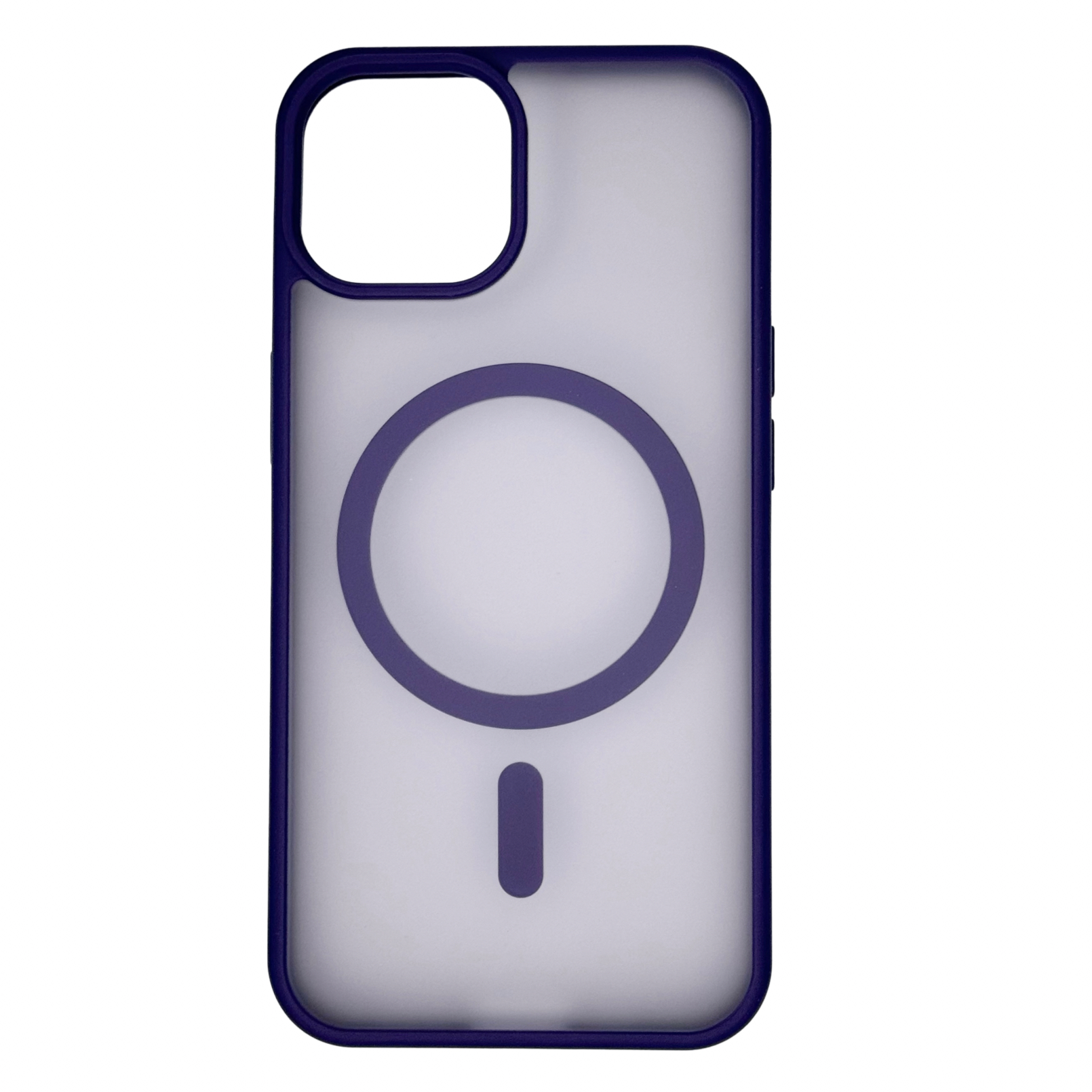 Силиконовый чехол MATTE с поддержкой MagSafe для iPhone 14 dark purple