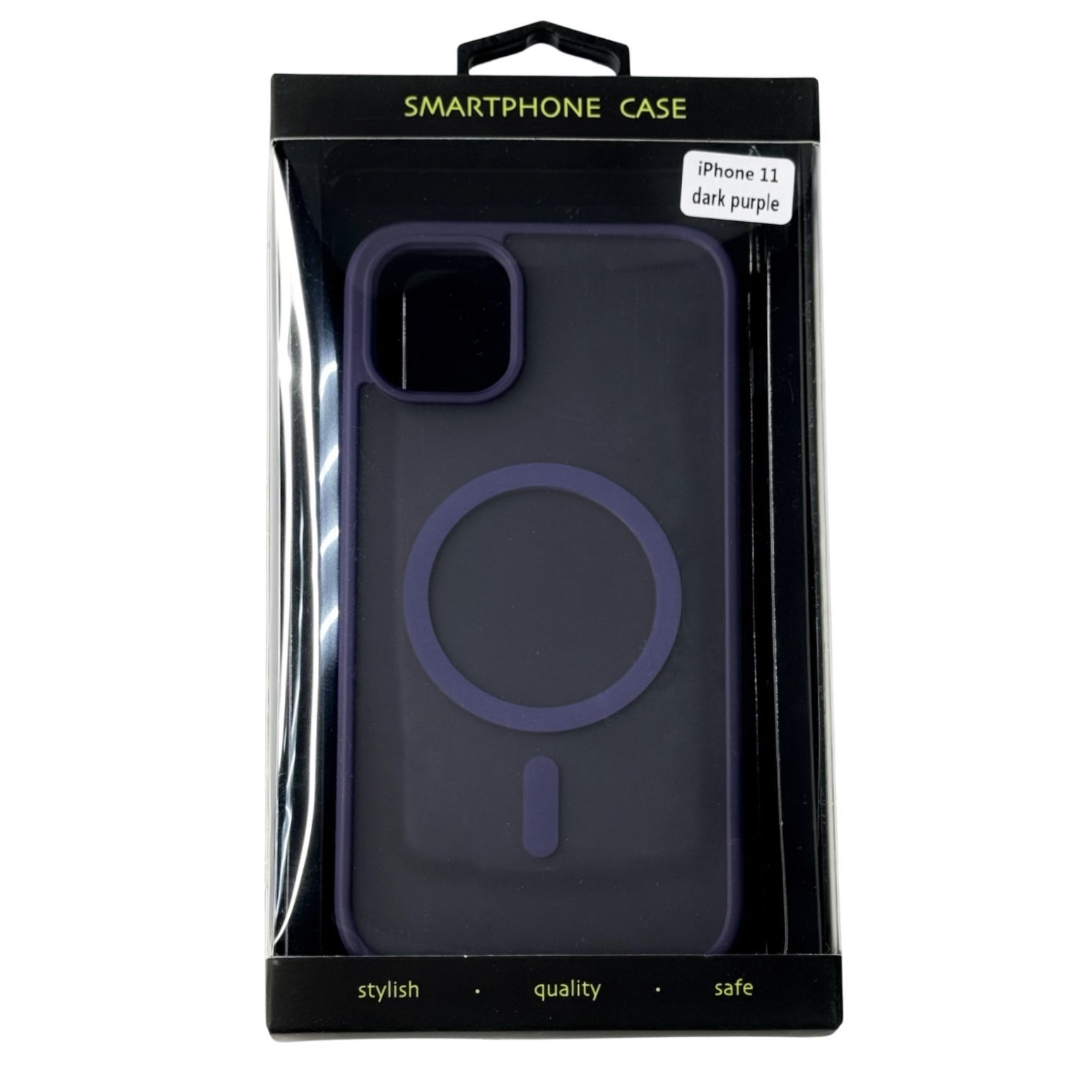 Силиконовый чехол MATTE с поддержкой MagSafe для iPhone 11 dark purple