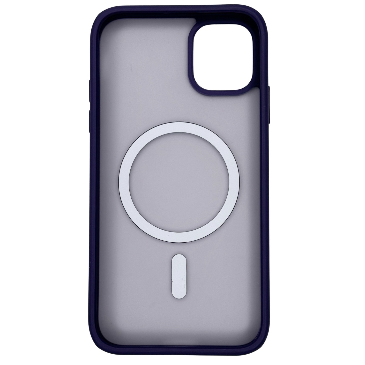 Силиконовый чехол MATTE с поддержкой MagSafe для iPhone 11 dark purple