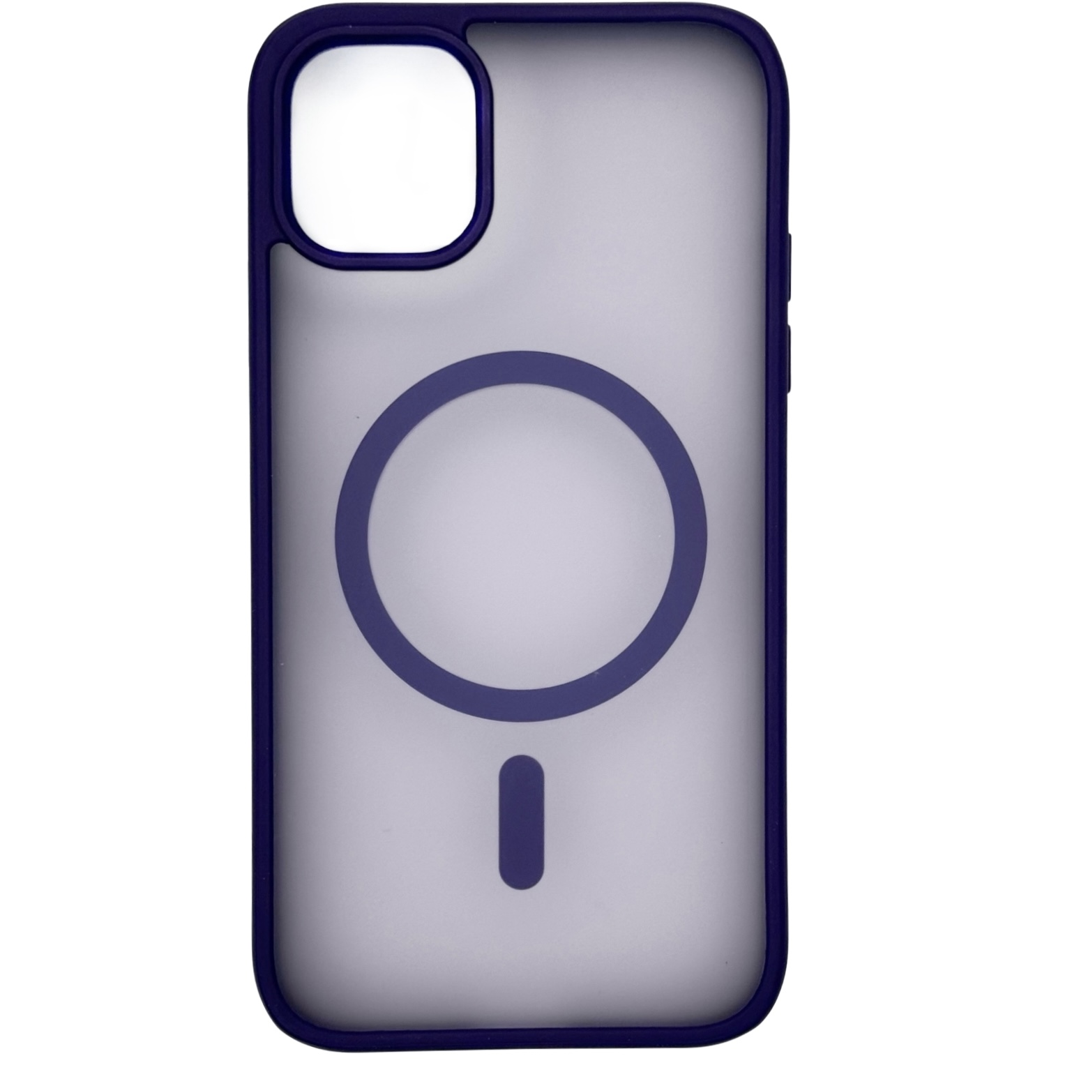 Силиконовый чехол MATTE с поддержкой MagSafe для iPhone 11 dark purple
