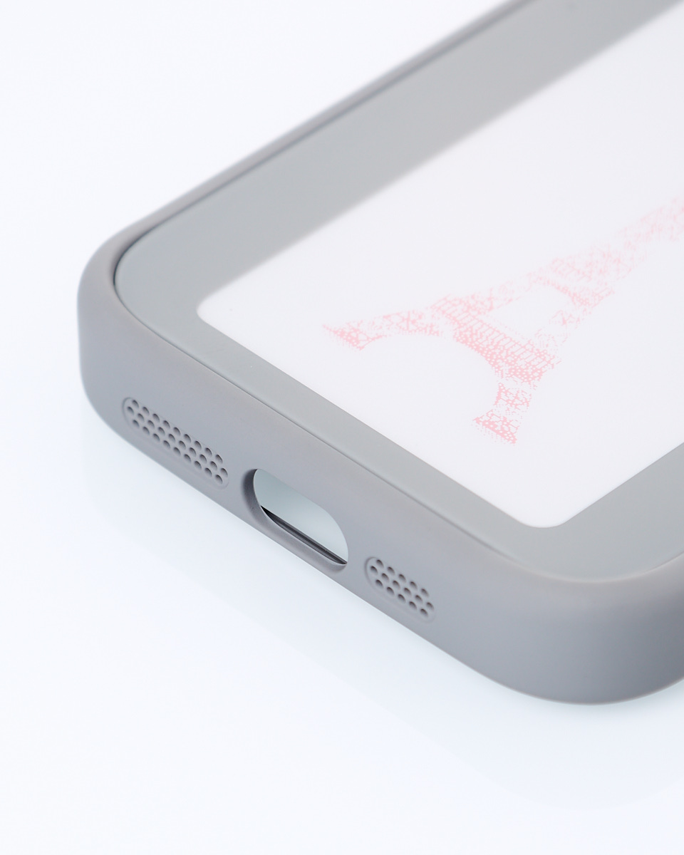 Силиконовый чехол NFC для iPhone 15 Pro серый