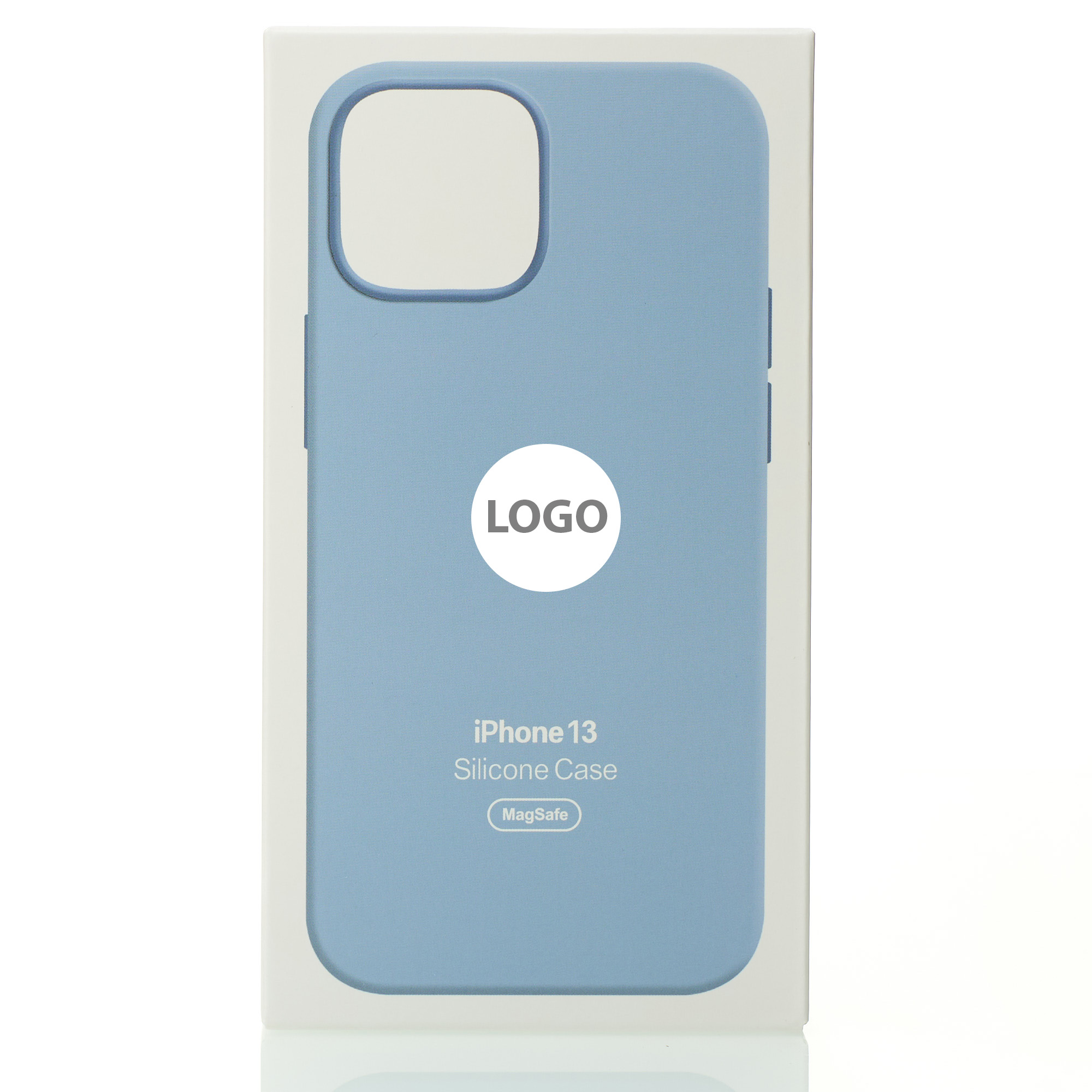 Силиконовый чехол Lux Colors с поддержкой MagSafe для iPhone 13 Blue Fog