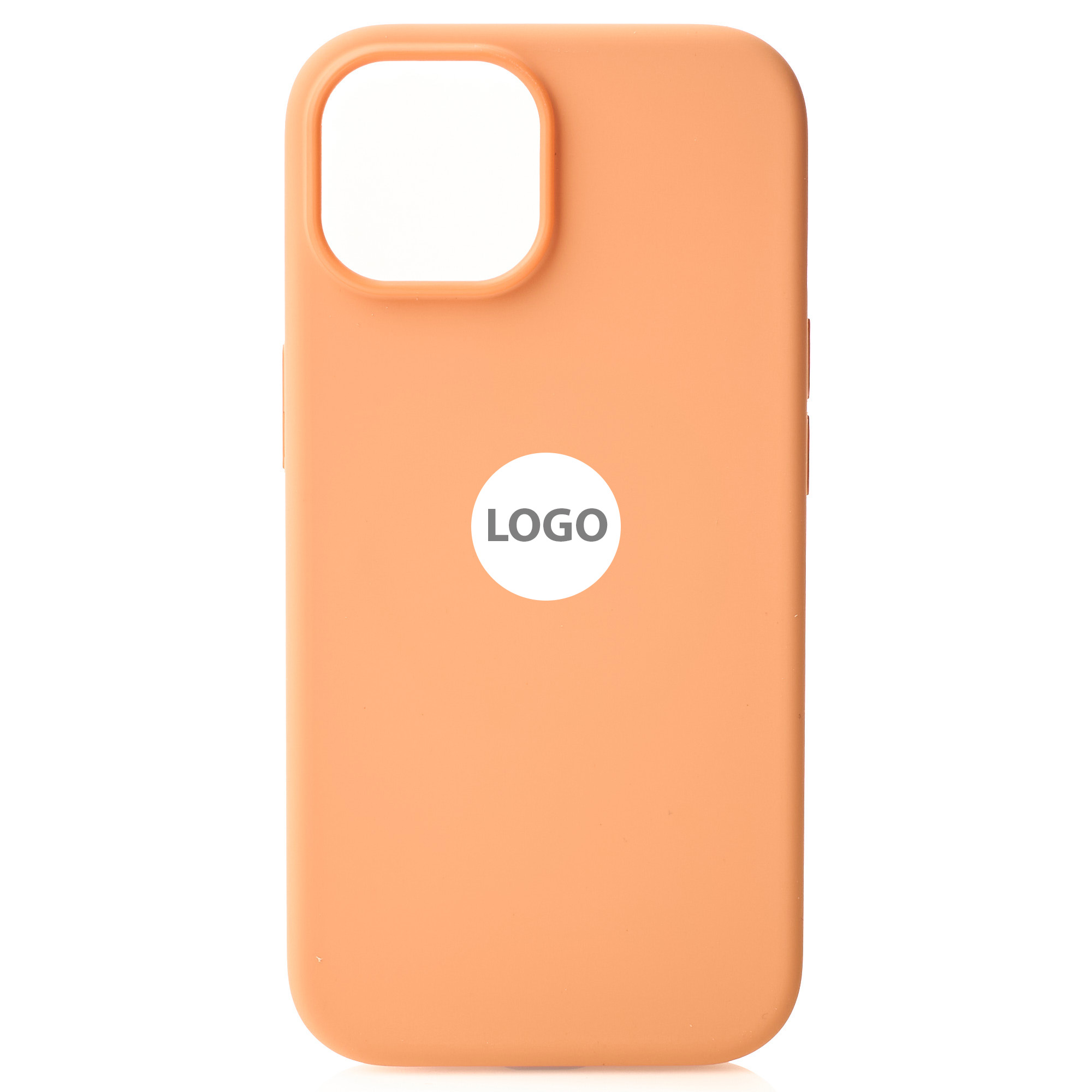 Силиконовый чехол Lux Colors с поддержкой MagSafe для iPhone 15 Orange Sorbet