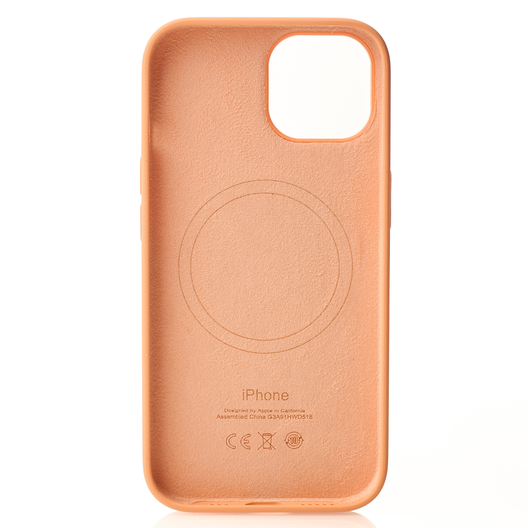 Силиконовый чехол Lux Colors с поддержкой MagSafe для iPhone 15 Orange Sorbet