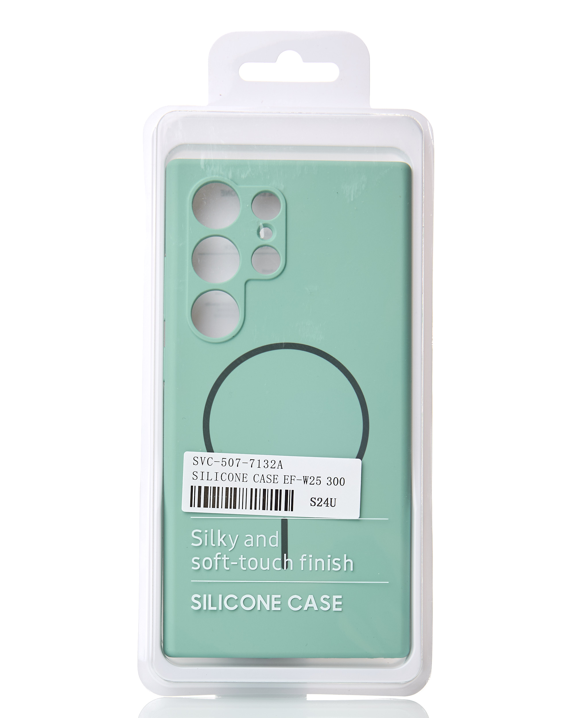 Силиконовый чехол Slim Ring Soft с поддержкой MagSafe для Samsung S24 Ultra succulent