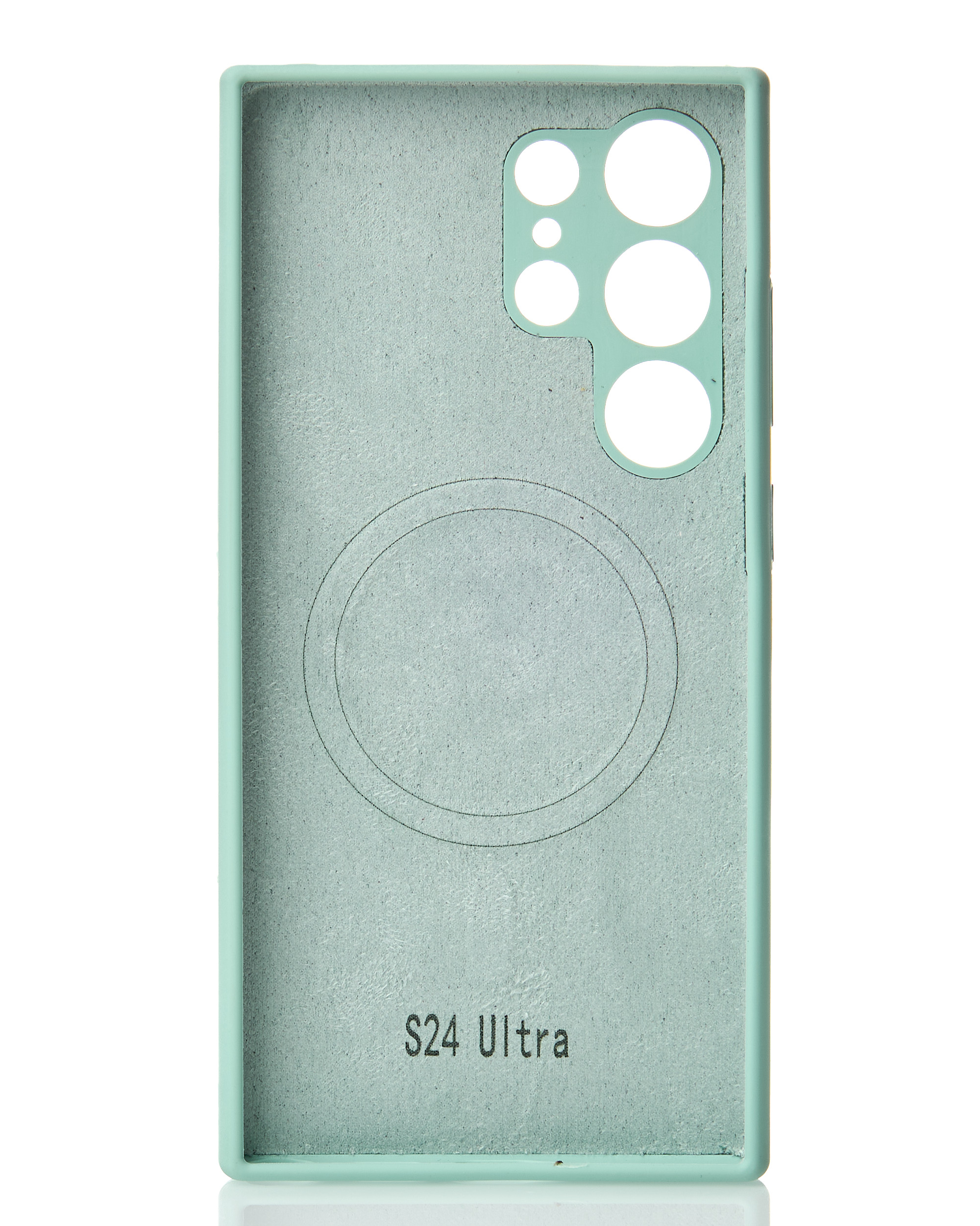 Силиконовый чехол Slim Ring Soft с поддержкой MagSafe для Samsung S24 Ultra succulent