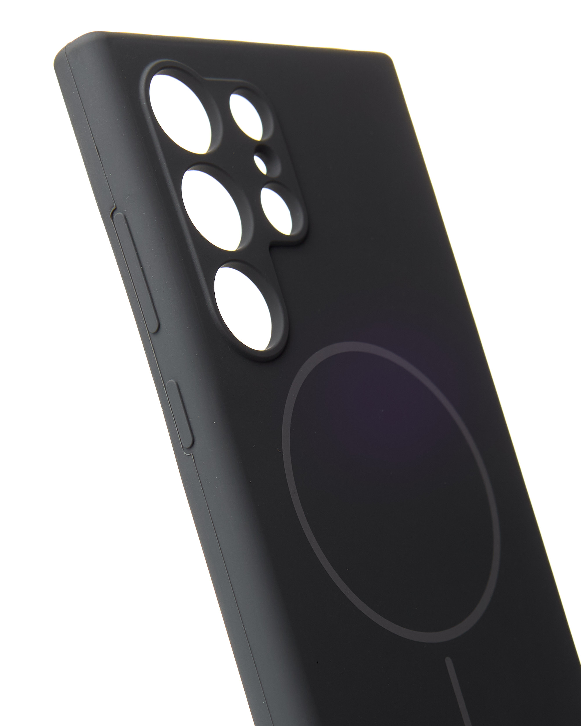 Силиконовый чехол Slim Ring Soft с поддержкой MagSafe для Samsung S24 Ultra stone gray