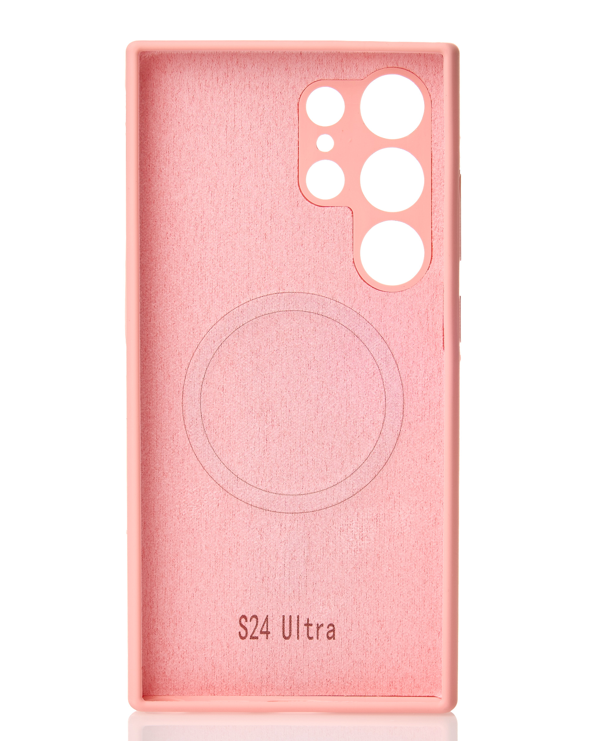 Силиконовый чехол Slim Ring Soft с поддержкой MagSafe для Samsung S24 Ultra pink