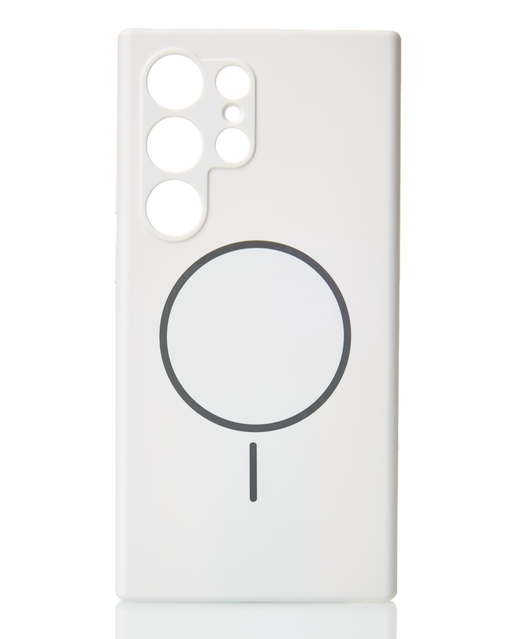 Силиконовый чехол Slim Ring Soft с поддержкой MagSafe для Samsung S24 Ultra white