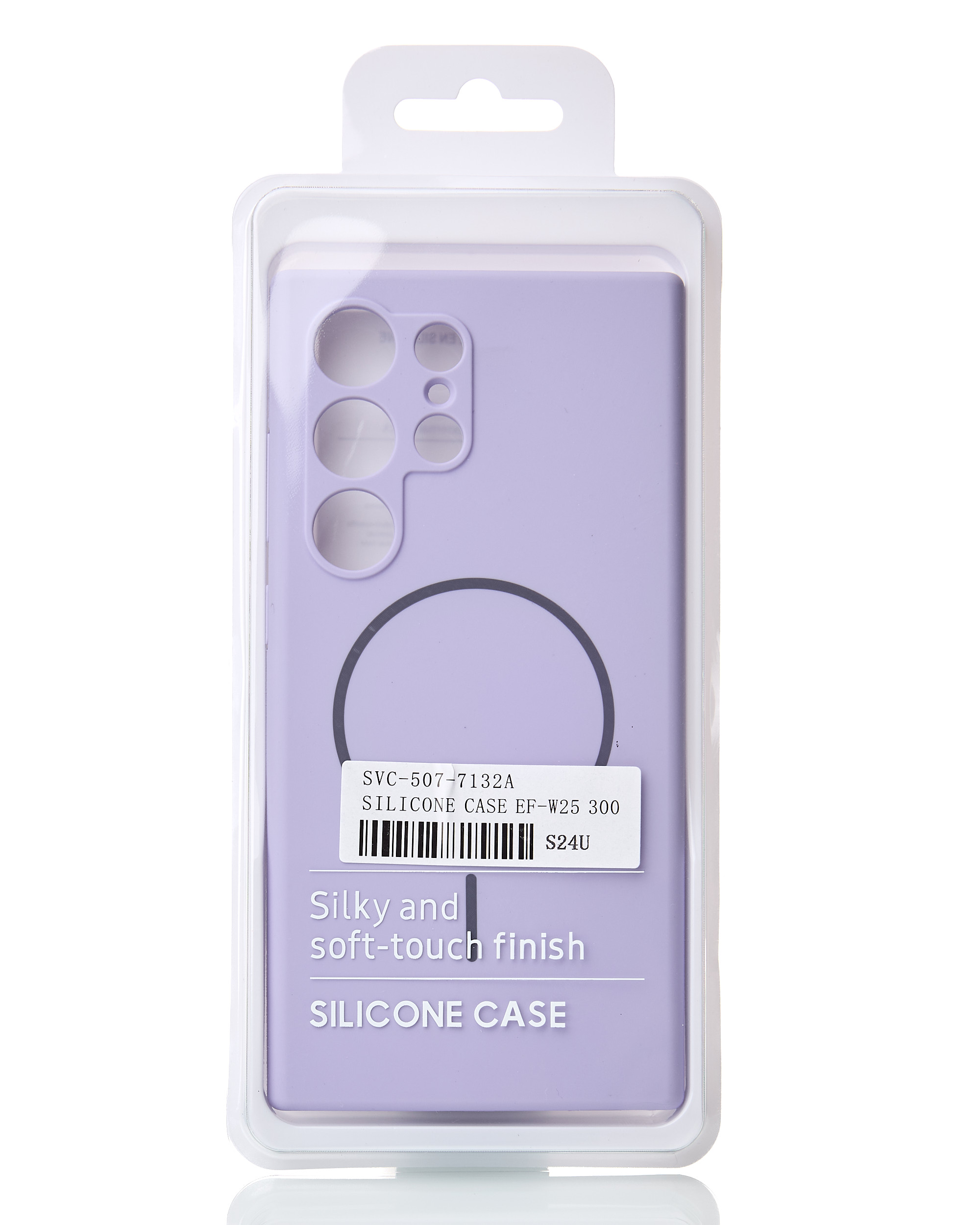 Силиконовый чехол Slim Ring Soft с поддержкой MagSafe для Samsung S24 Ultra violet