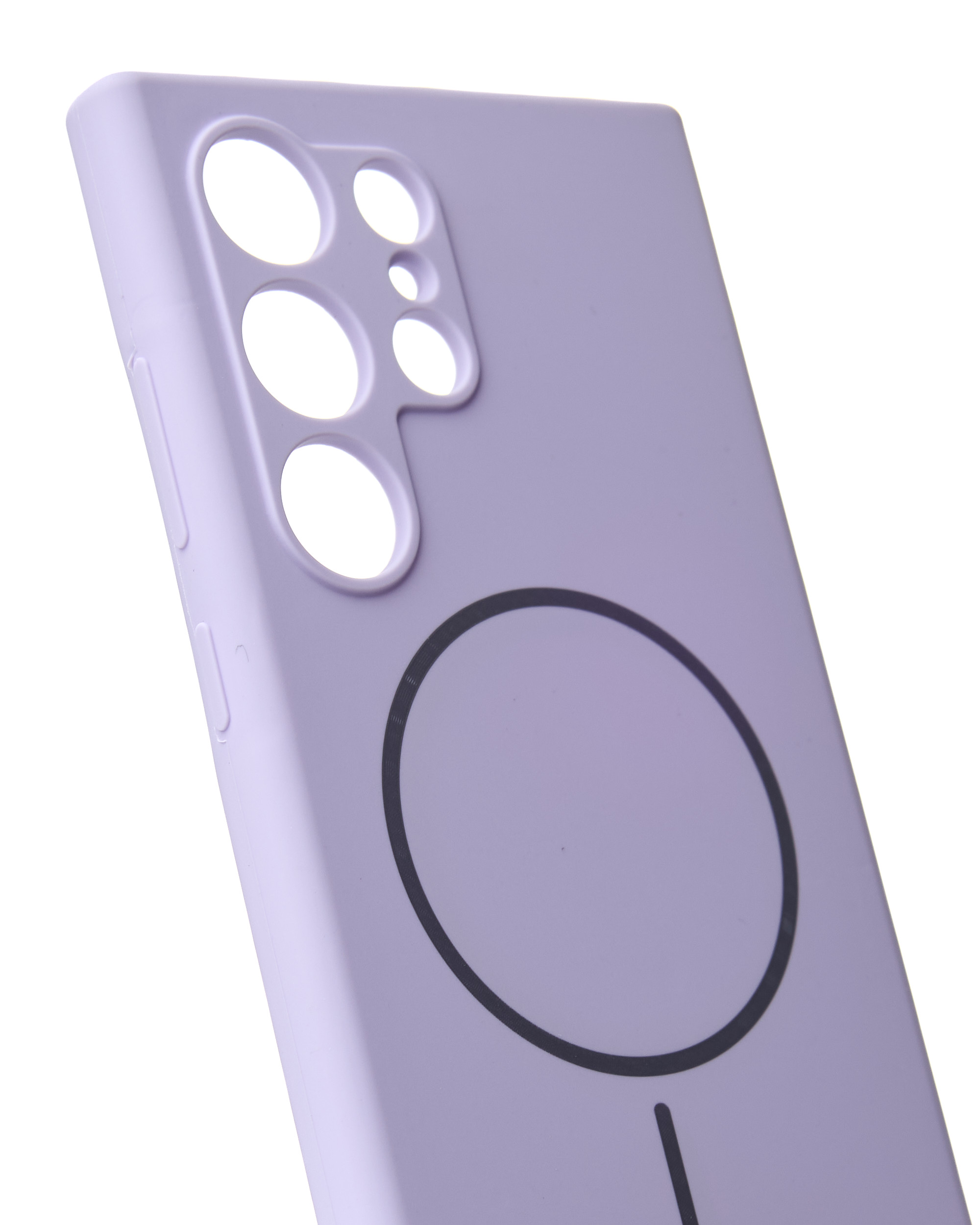 Силиконовый чехол Slim Ring Soft с поддержкой MagSafe для Samsung S24 Ultra violet