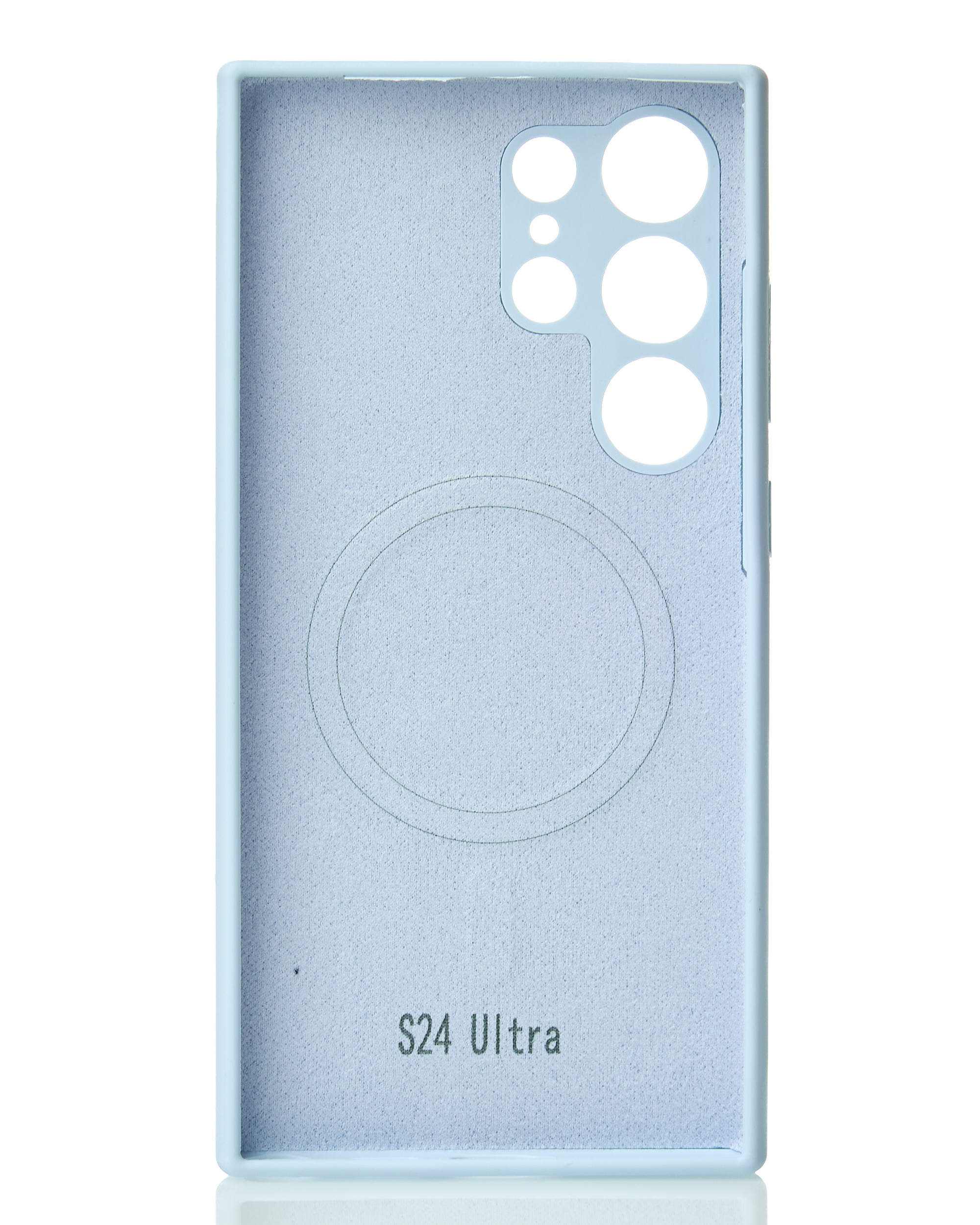 Силиконовый чехол Slim Ring Soft с поддержкой MagSafe для Samsung S24 Ultra blue fog