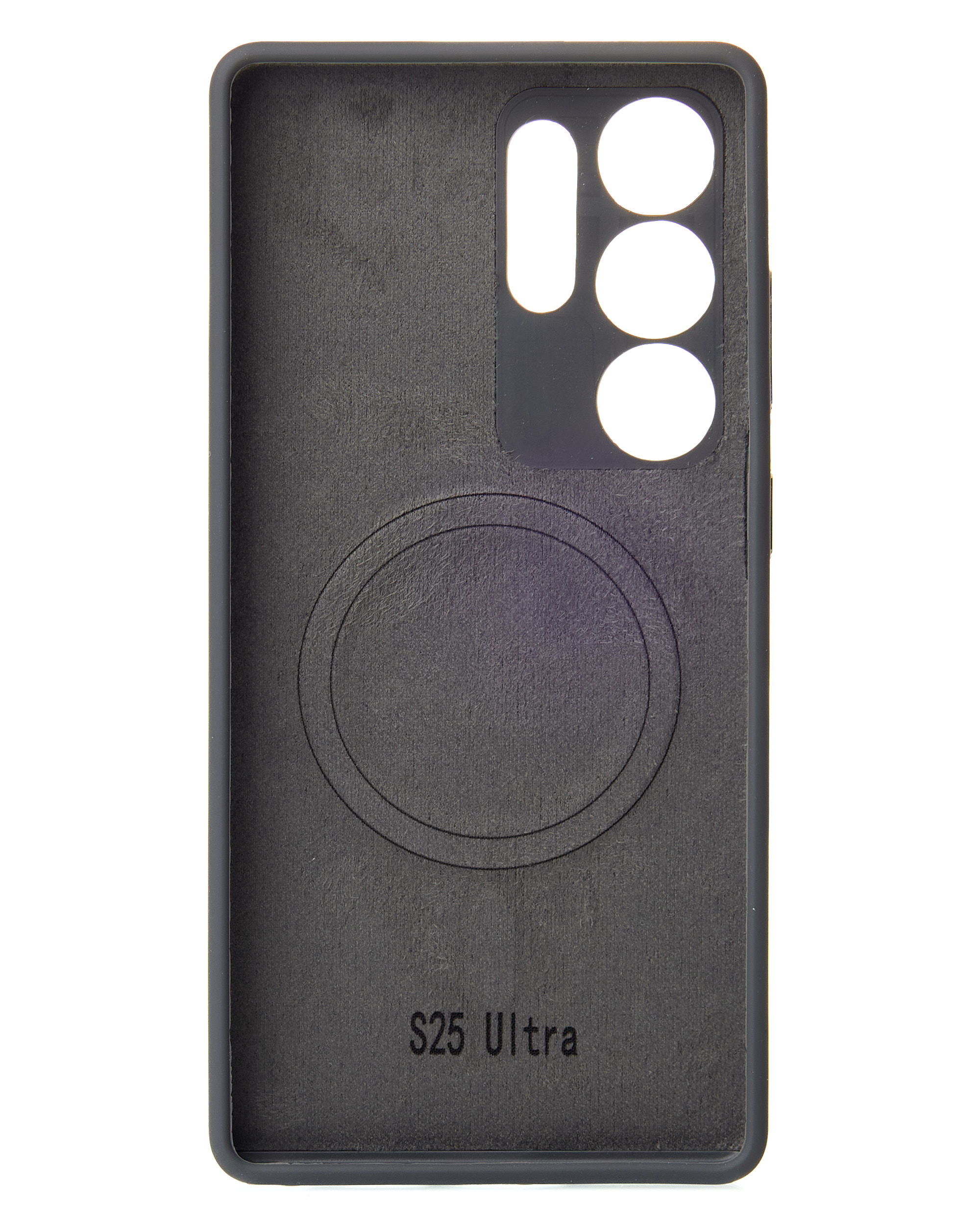 Силиконовый чехол Slim Ring Soft с поддержкой MagSafe для Samsung S25 Ultra stone gray