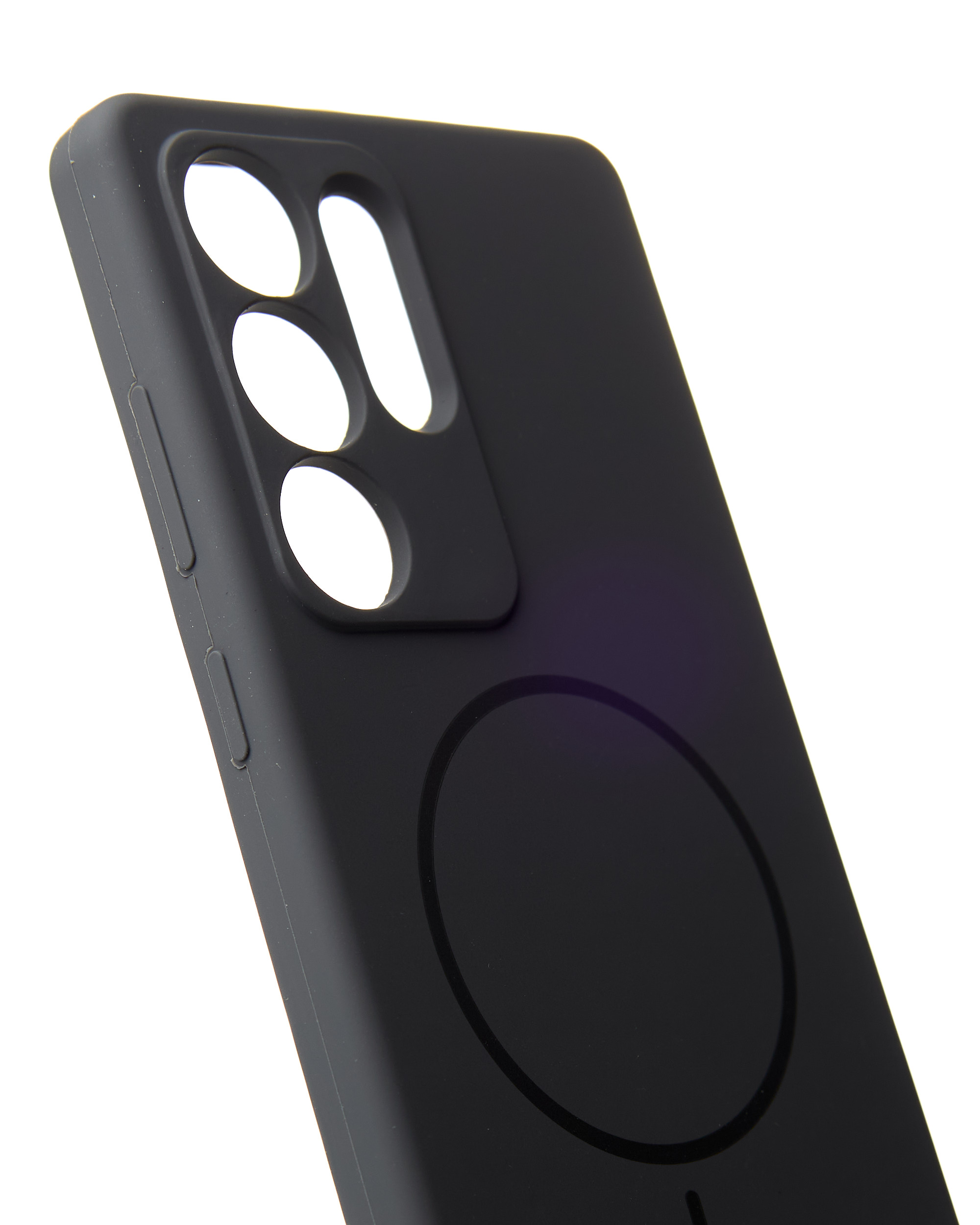 Силиконовый чехол Slim Ring Soft с поддержкой MagSafe для Samsung S25 Ultra stone gray