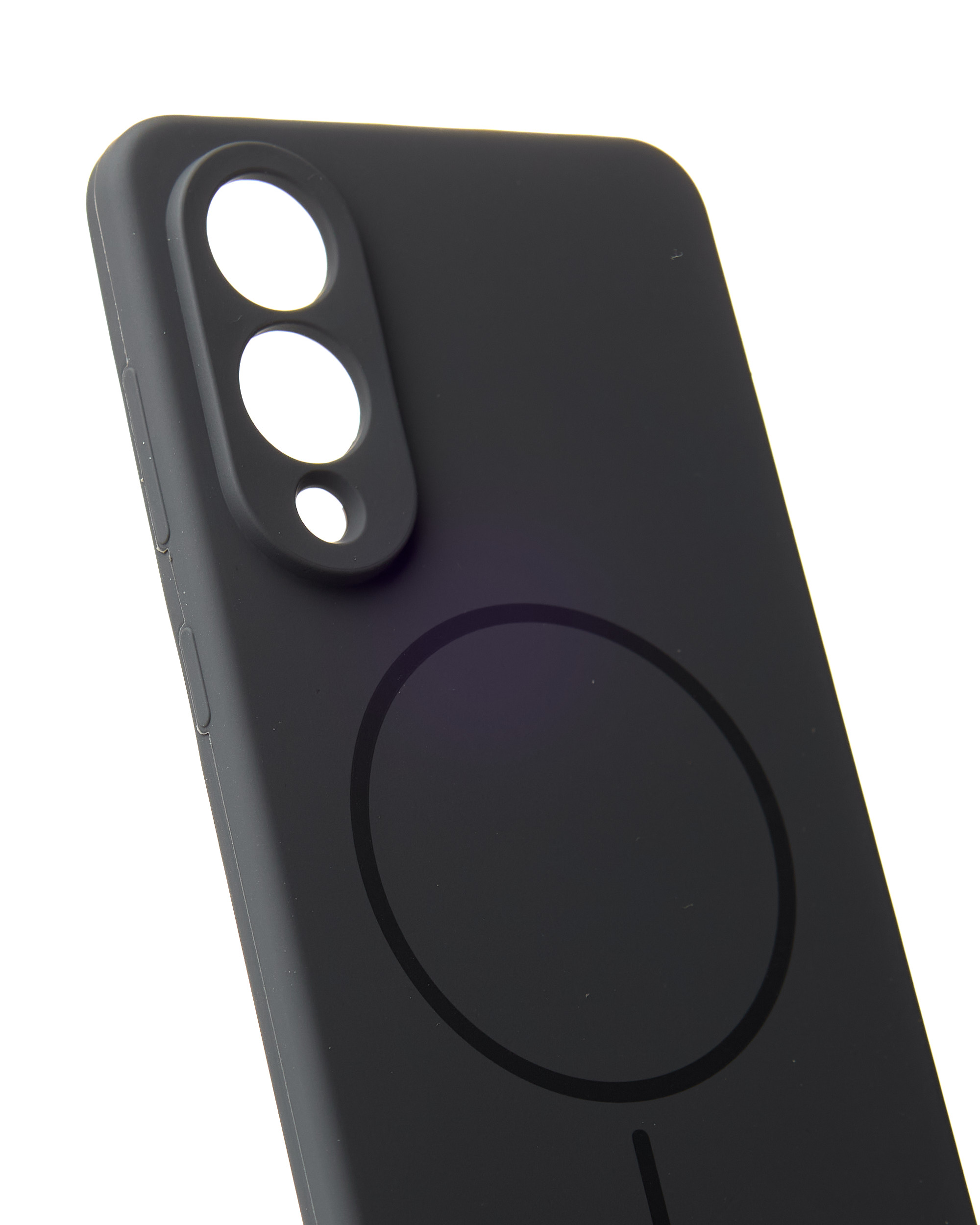 Силиконовый чехол Slim Ring Soft с поддержкой MagSafe для Samsung S25 Edge stone gray