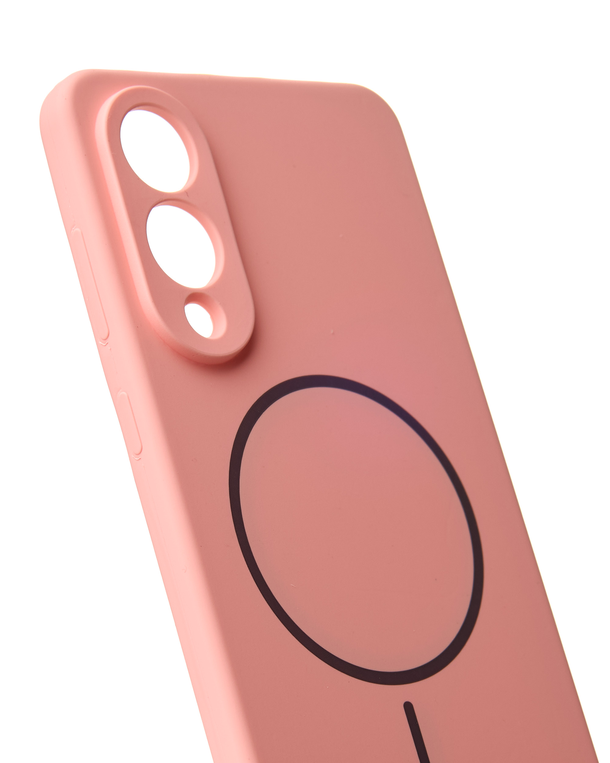 Силиконовый чехол Slim Ring Soft с поддержкой MagSafe для Samsung S25 Edge pink