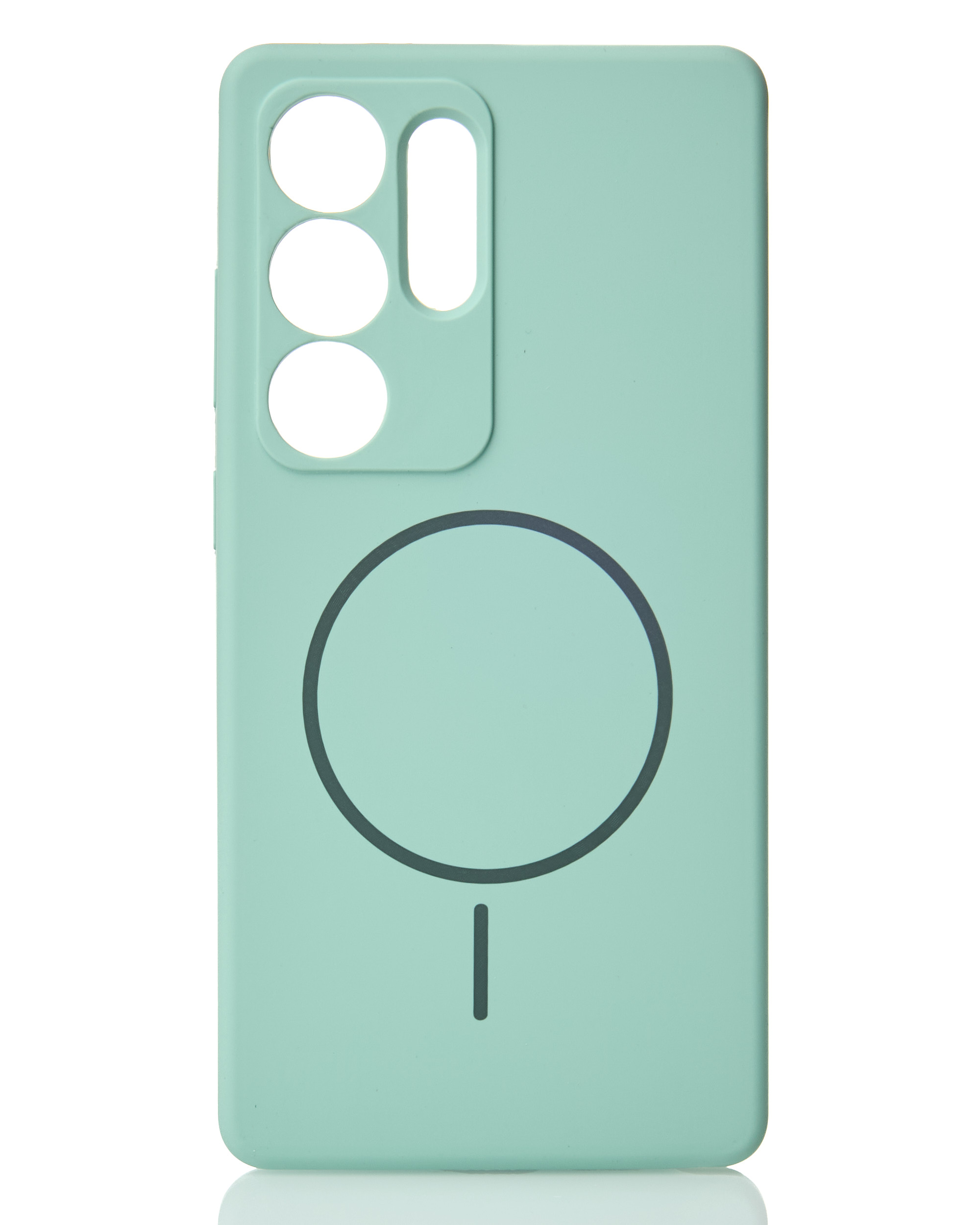 Силиконовый чехол Slim Ring Soft с поддержкой MagSafe для Samsung S25 Ultra succulent