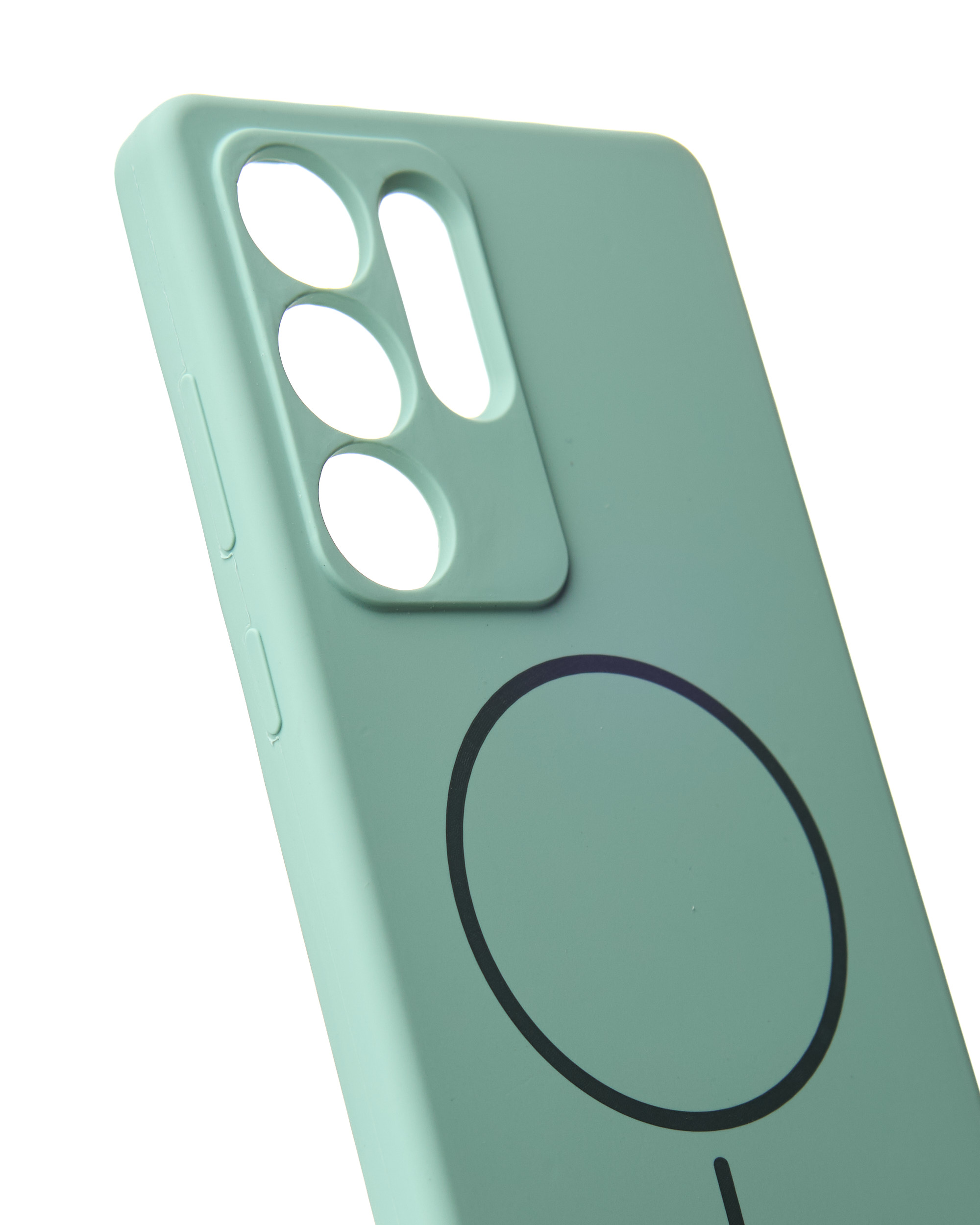 Силиконовый чехол Slim Ring Soft с поддержкой MagSafe для Samsung S25 Ultra succulent