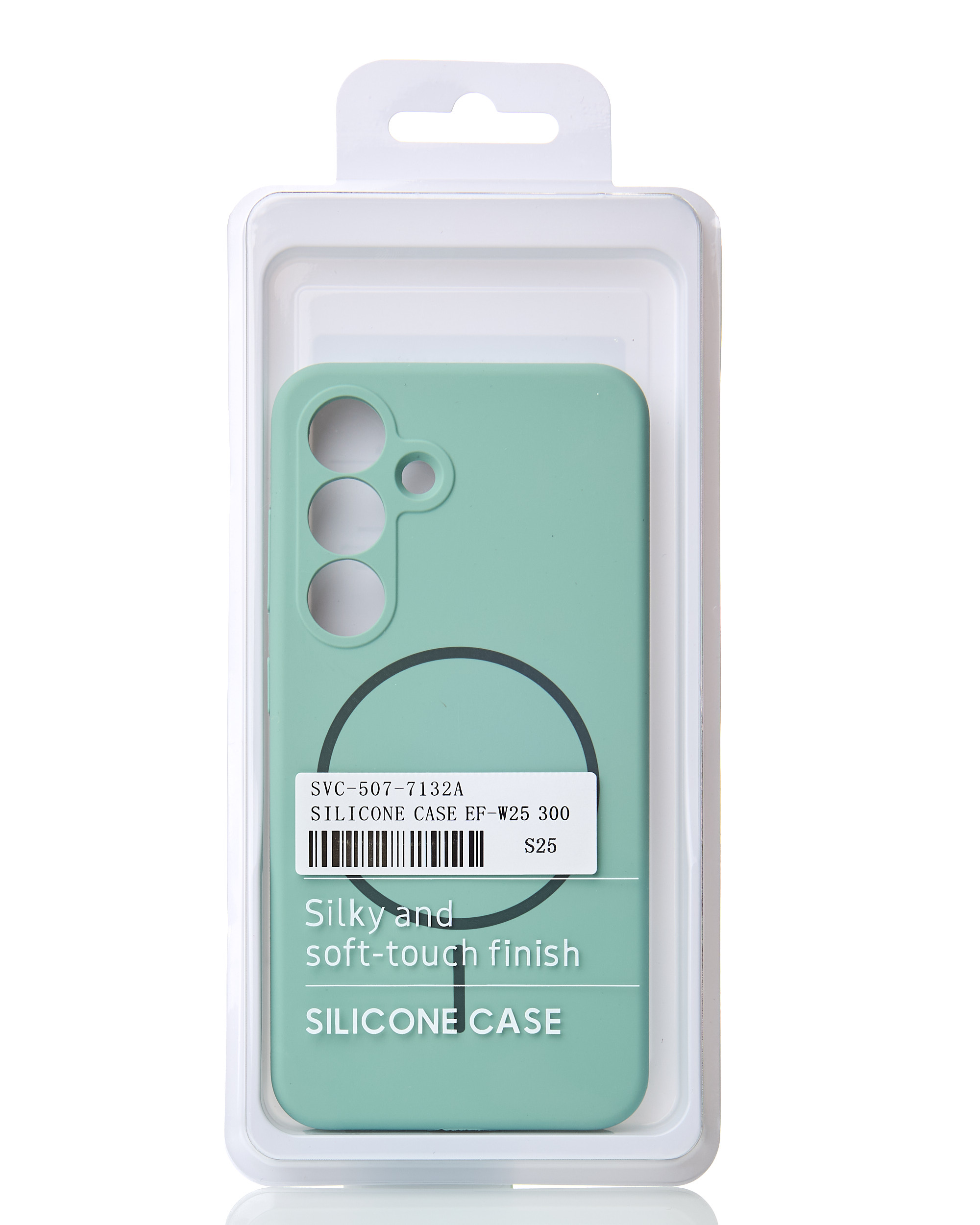 Силиконовый чехол Slim Ring Soft с поддержкой MagSafe для Samsung S25 succulent