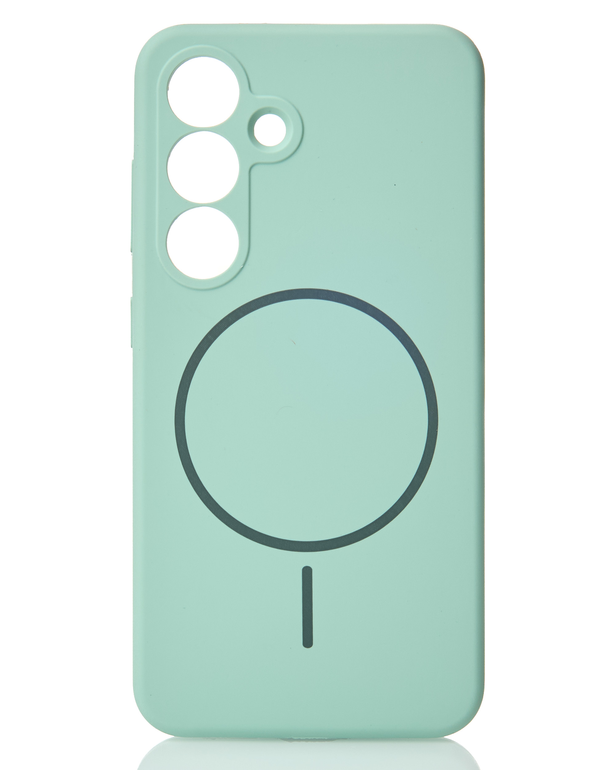 Силиконовый чехол Slim Ring Soft с поддержкой MagSafe для Samsung S25 succulent