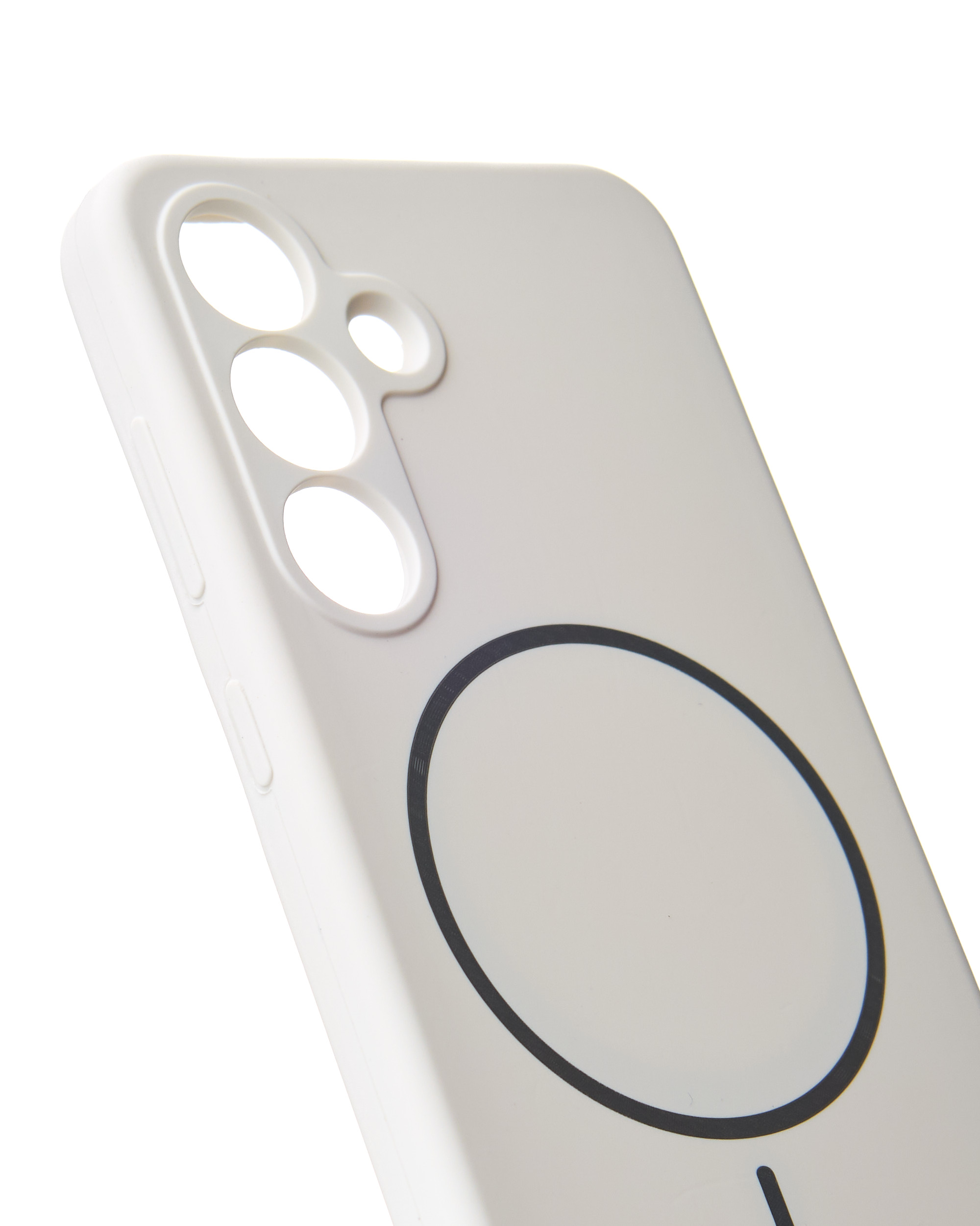 Силиконовый чехол Slim Ring Soft с поддержкой MagSafe для Samsung S25 white