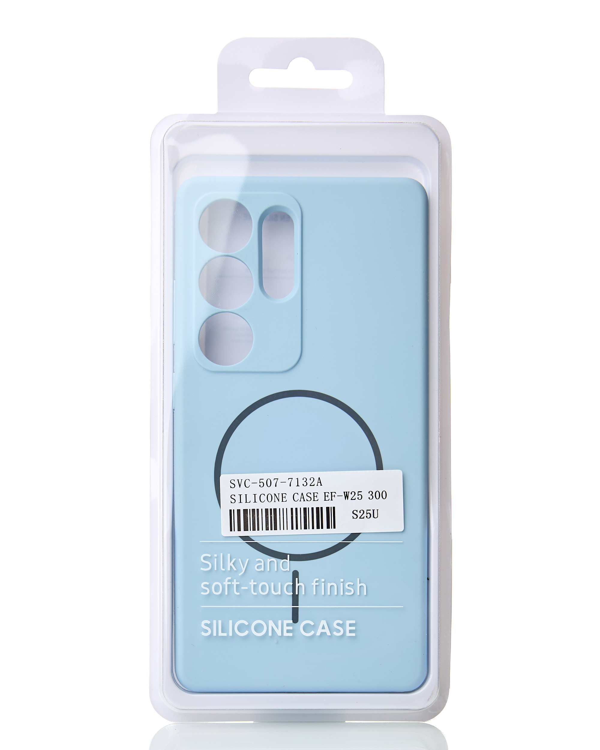 Силиконовый чехол Slim Ring Soft с поддержкой MagSafe для Samsung S25 Ultra blue fog