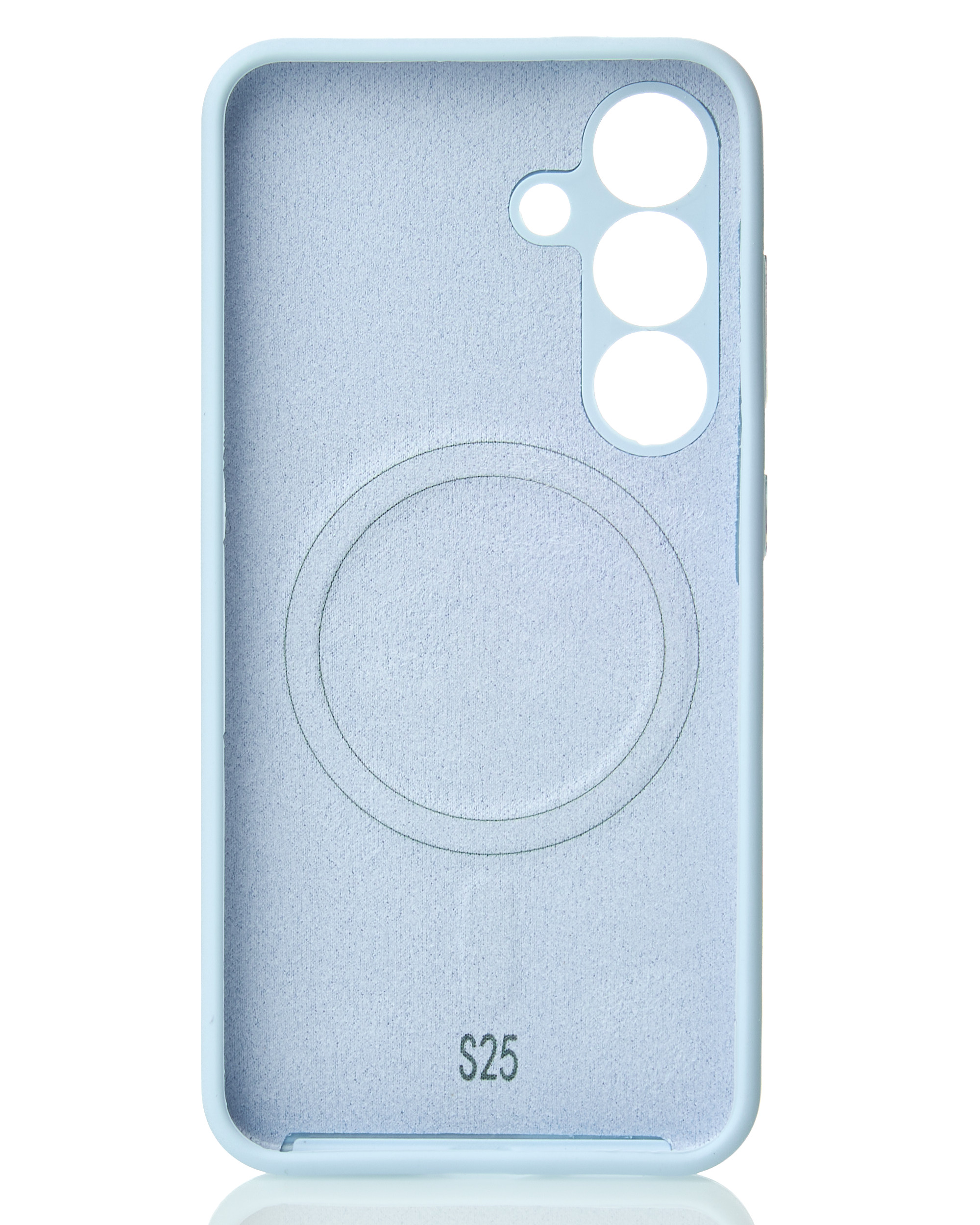 Силиконовый чехол Slim Ring Soft с поддержкой MagSafe для Samsung S25 blue fog