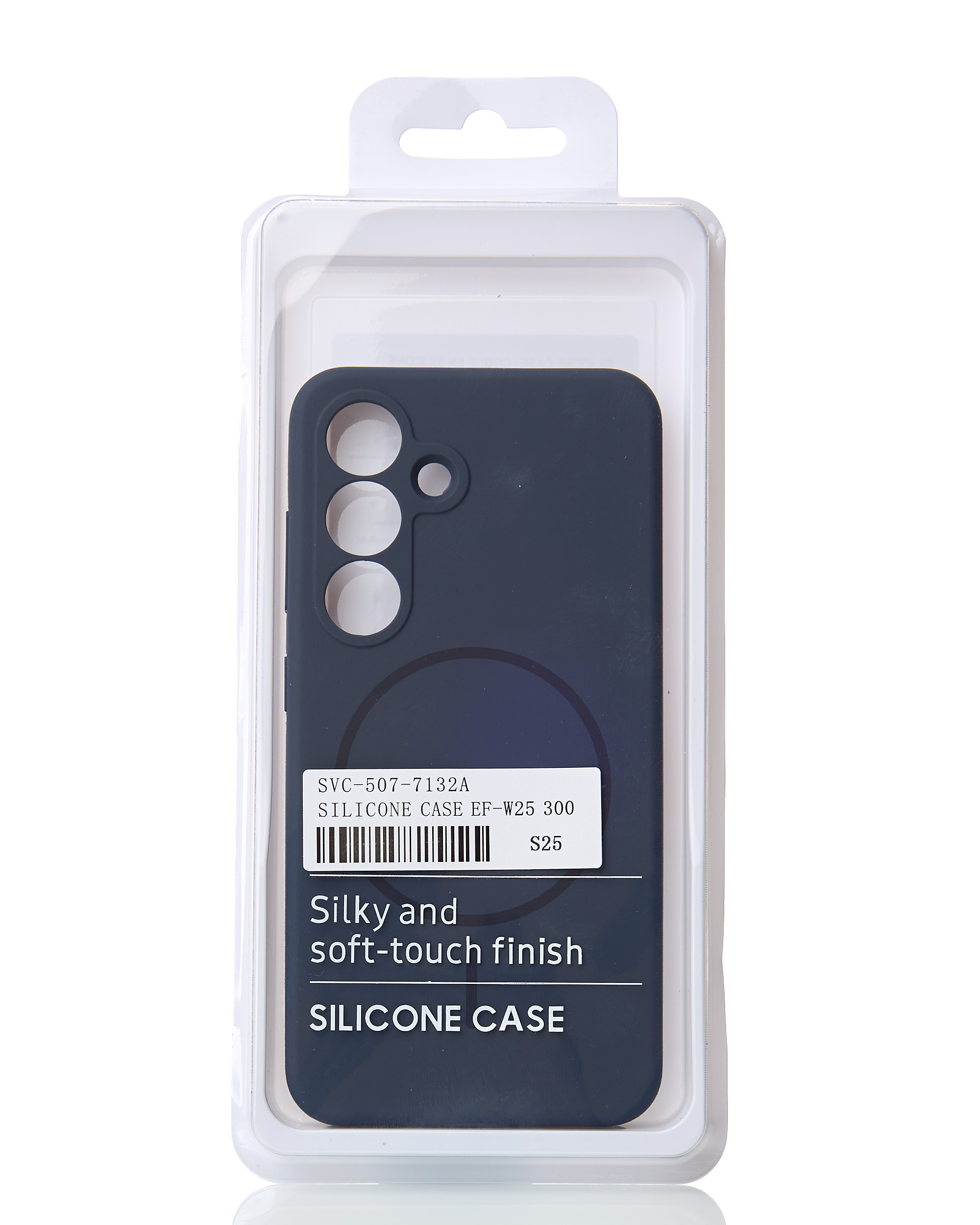 Силиконовый чехол Slim Ring Soft с поддержкой MagSafe для Samsung S25 dark blue