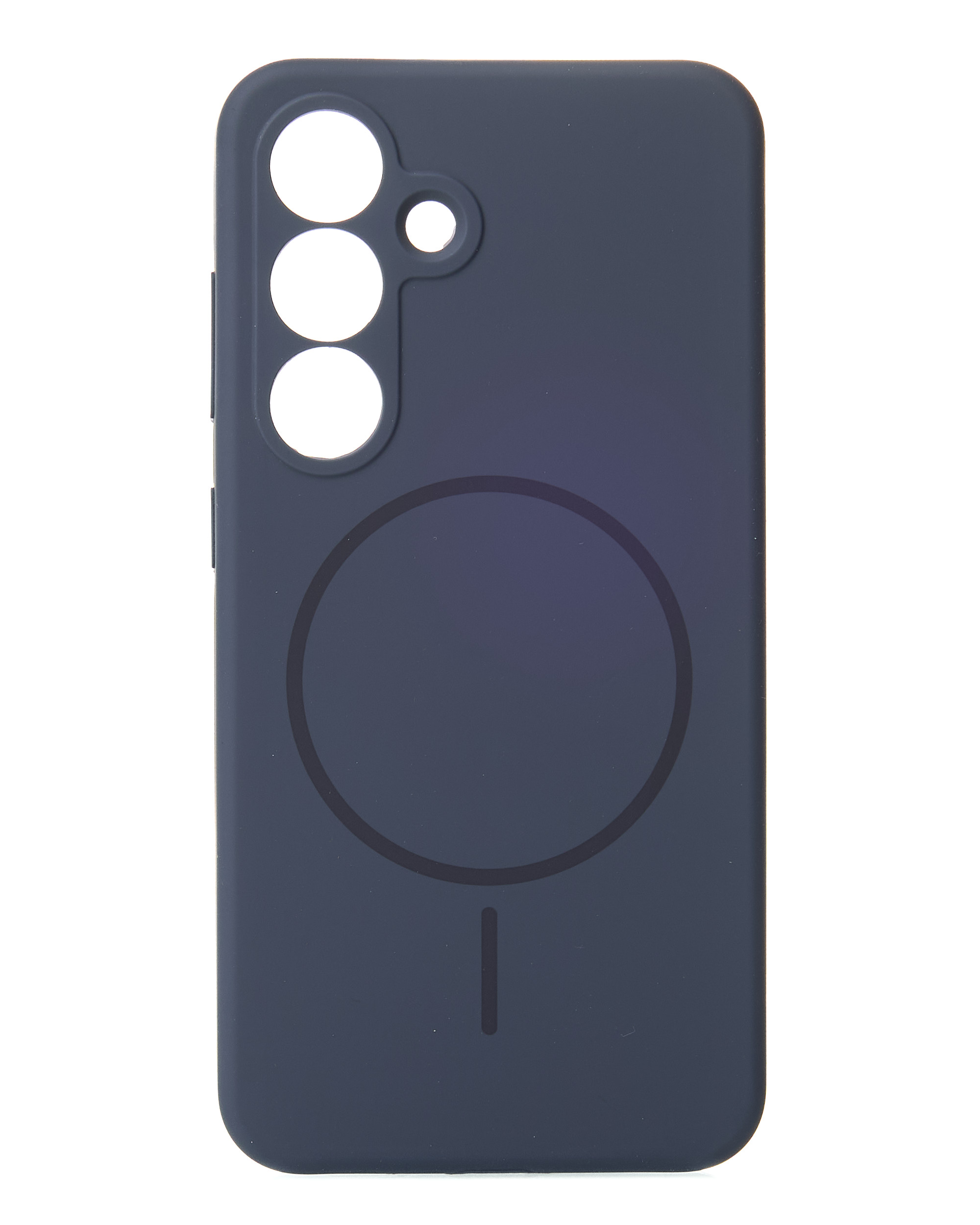 Силиконовый чехол Slim Ring Soft с поддержкой MagSafe для Samsung S25 dark blue