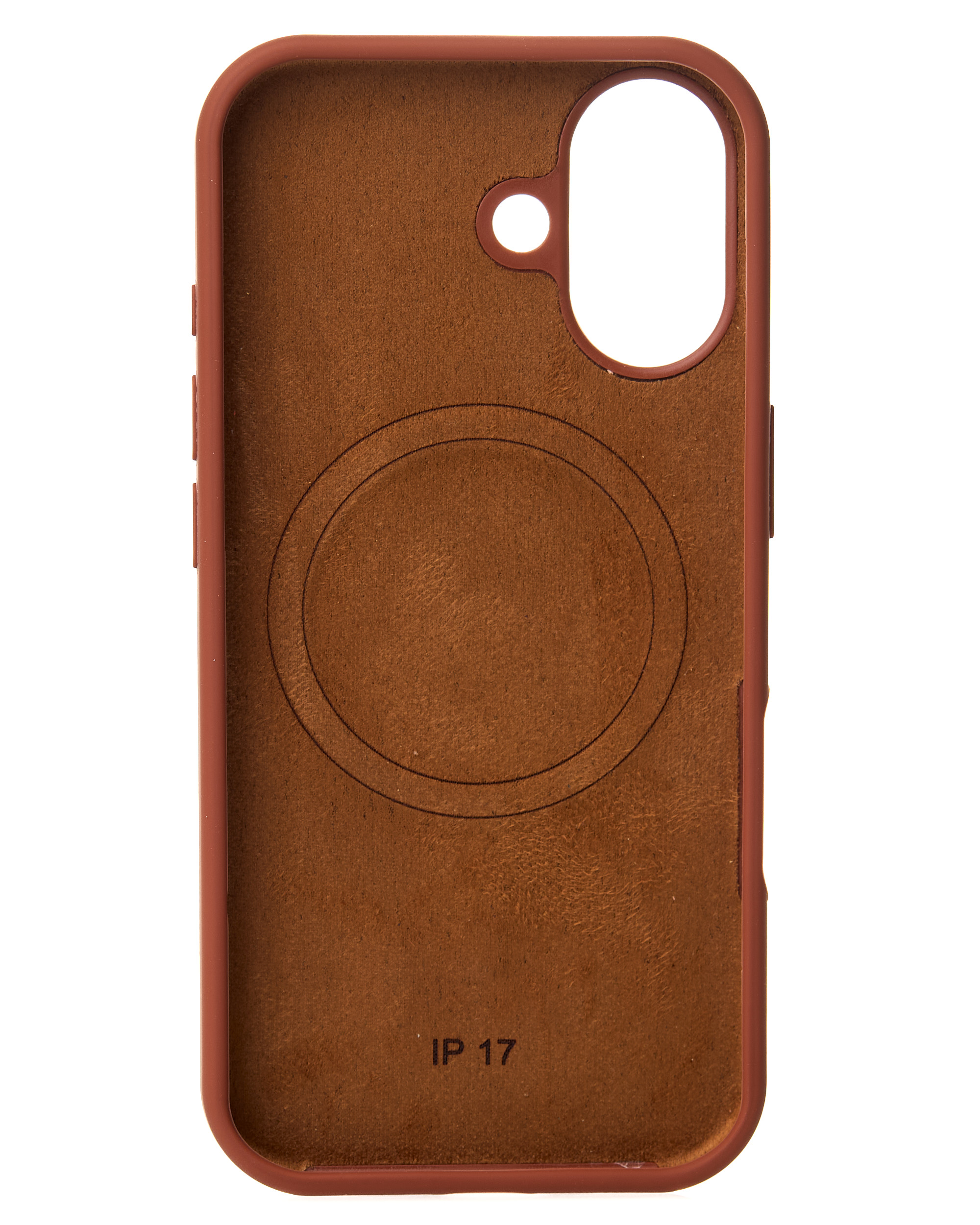 Силиконовый чехол Slim Ring Soft с поддержкой MagSafe для iPhone 17 brown