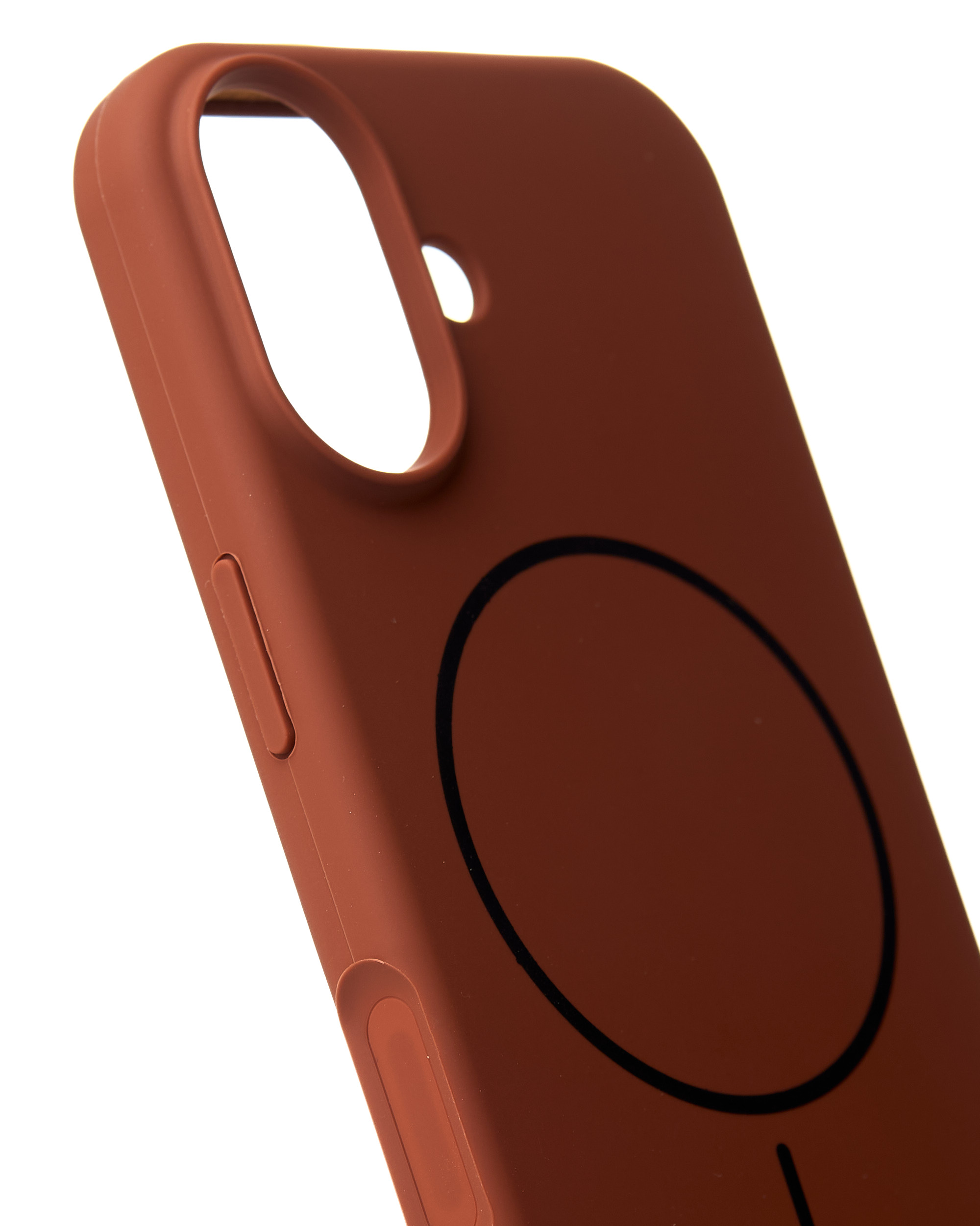 Силиконовый чехол Slim Ring Soft с поддержкой MagSafe для iPhone 17 brown