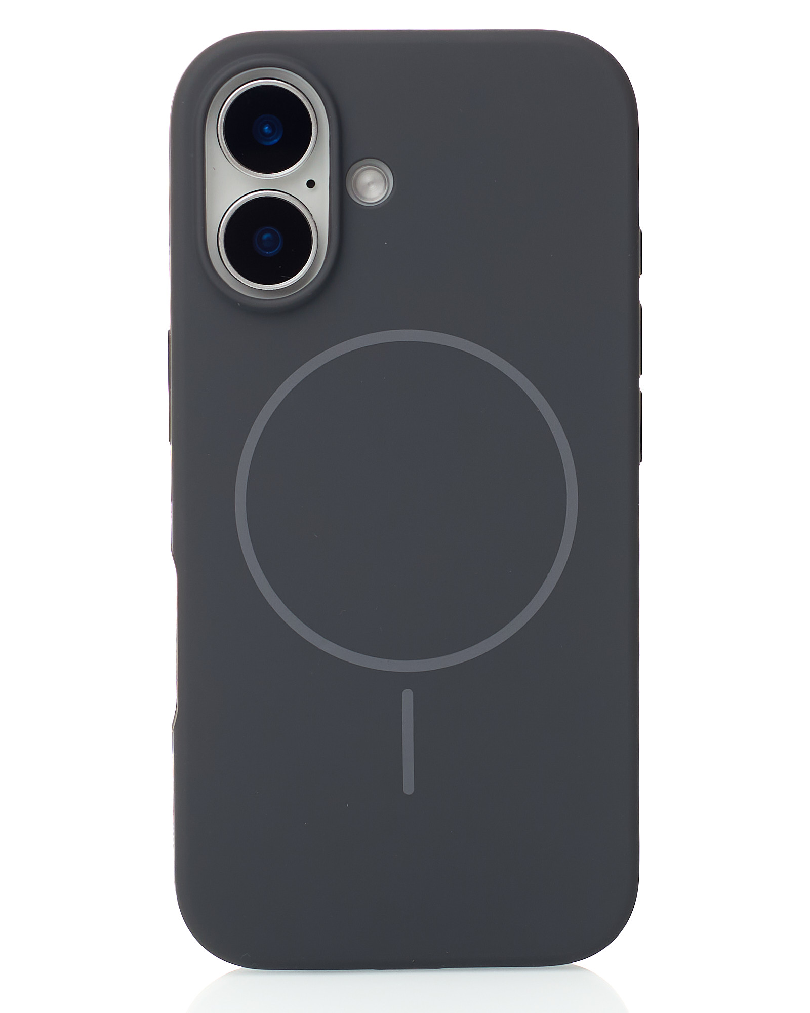 Силиконовый чехол Slim Ring Soft с поддержкой MagSafe для iPhone 17 stone gray