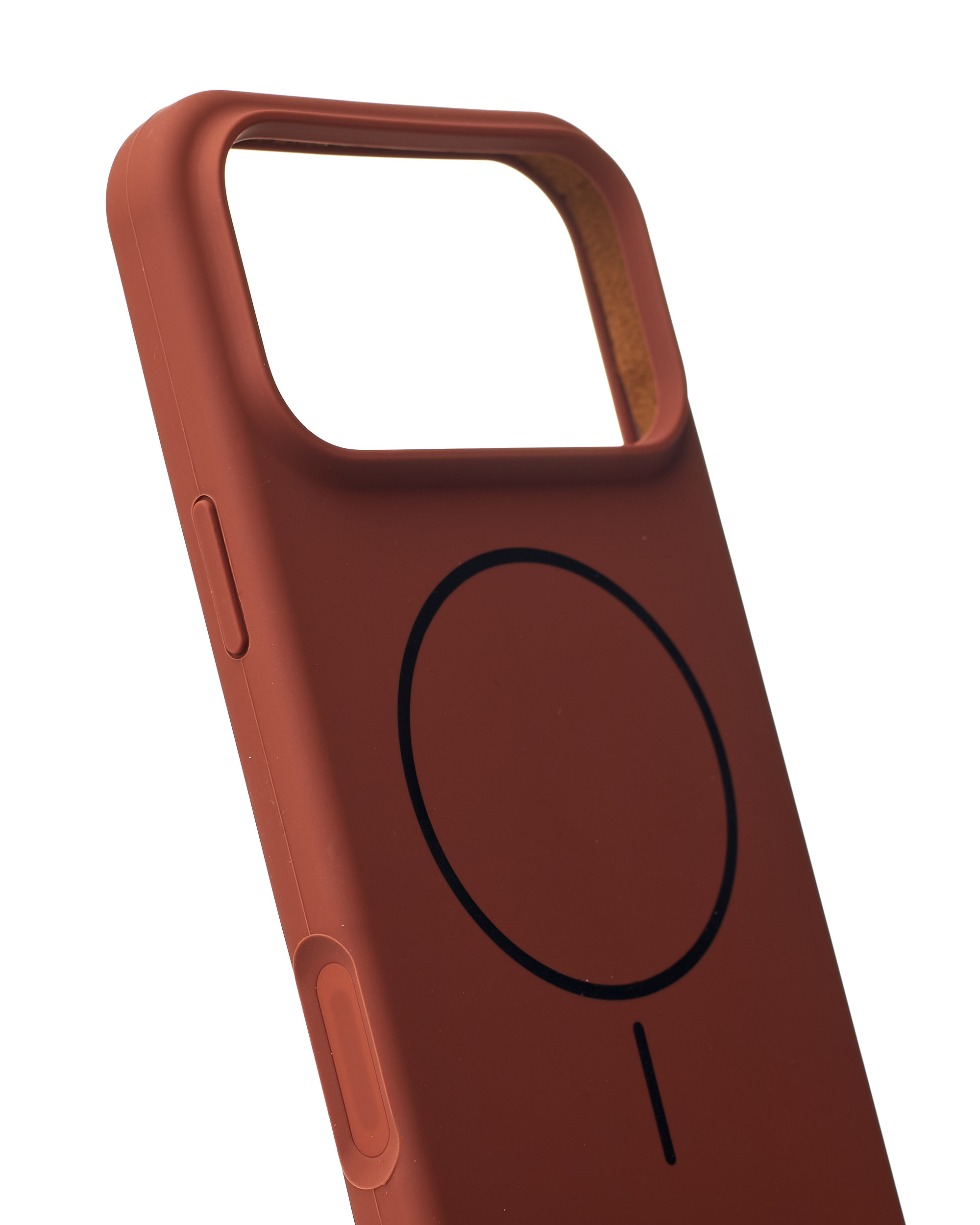 Силиконовый чехол Slim Ring Soft с поддержкой MagSafe для iPhone 17 Pro brown