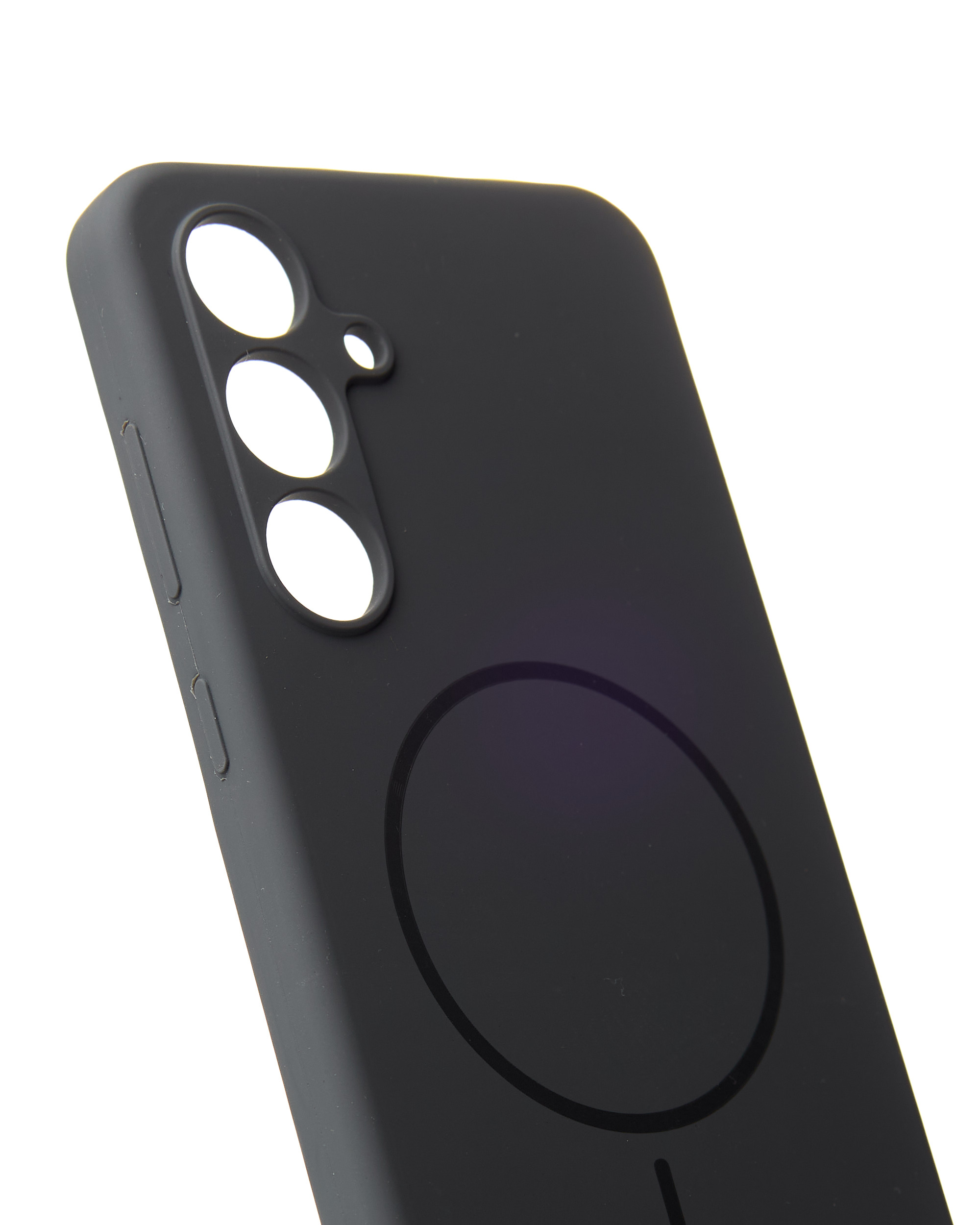 Силиконовый чехол Slim Ring Soft с поддержкой MagSafe для Samsung S24 FE stone gray