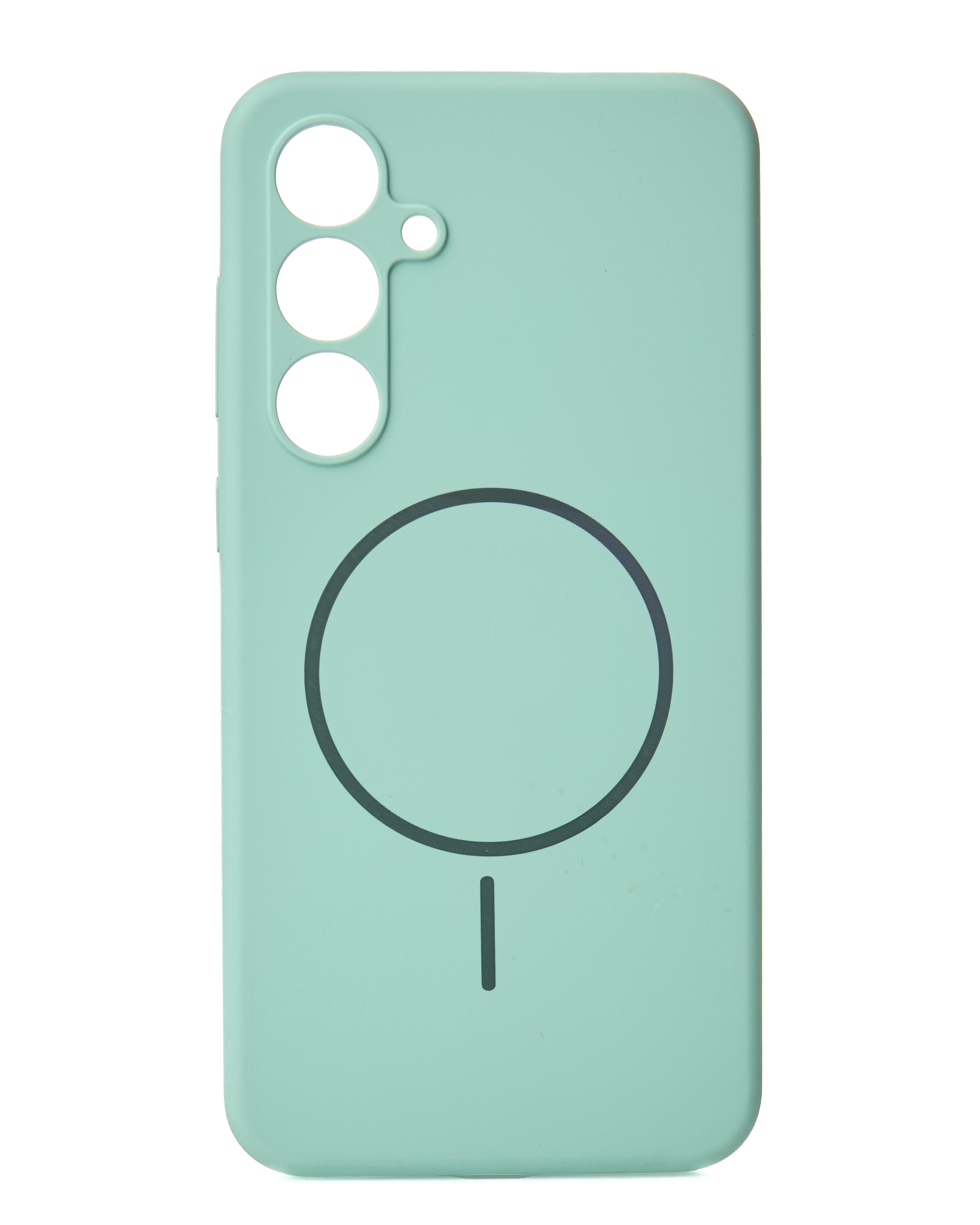 Силиконовый чехол Slim Ring Soft с поддержкой MagSafe для Samsung S24 FE succulent