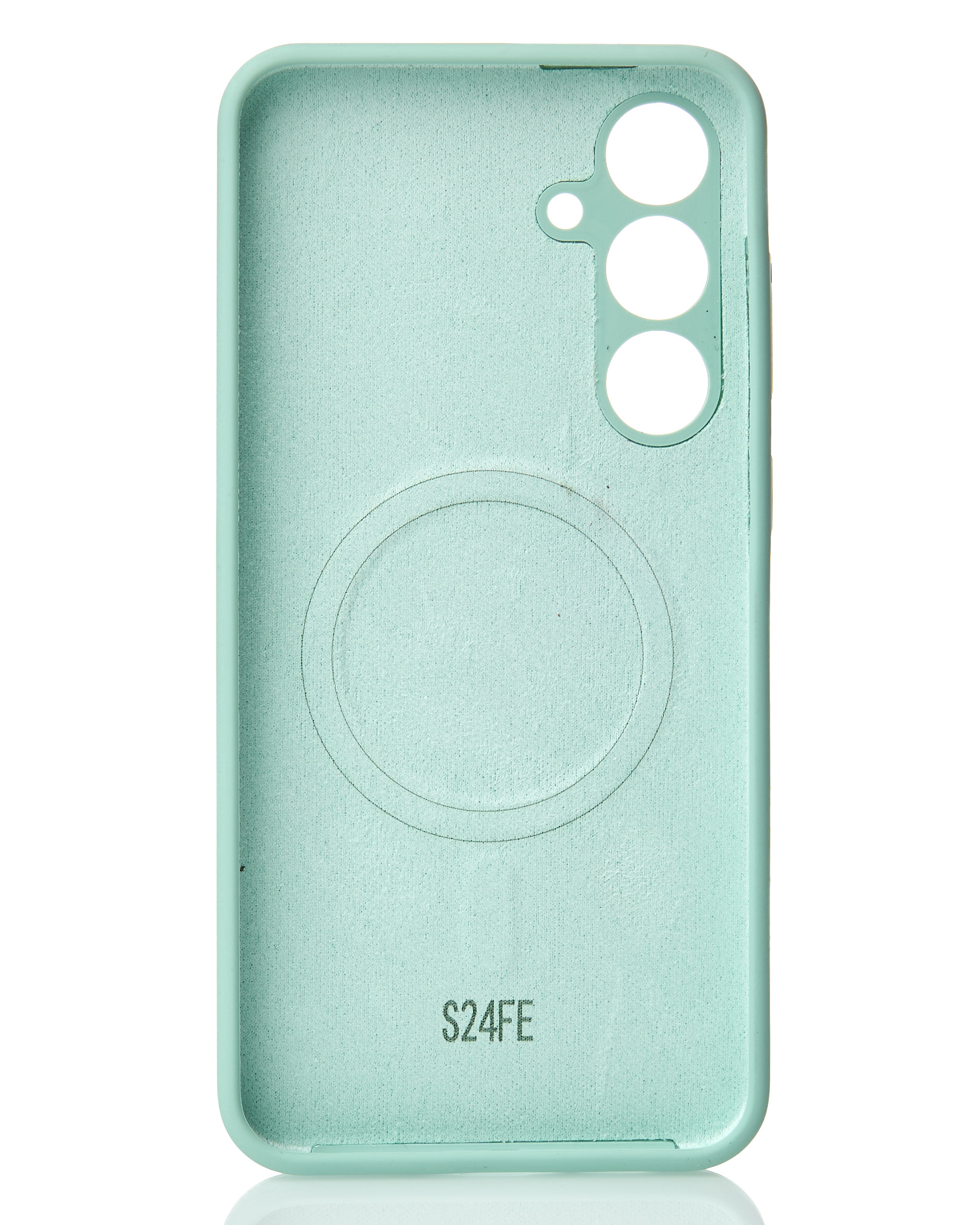 Силиконовый чехол Slim Ring Soft с поддержкой MagSafe для Samsung S24 FE succulent