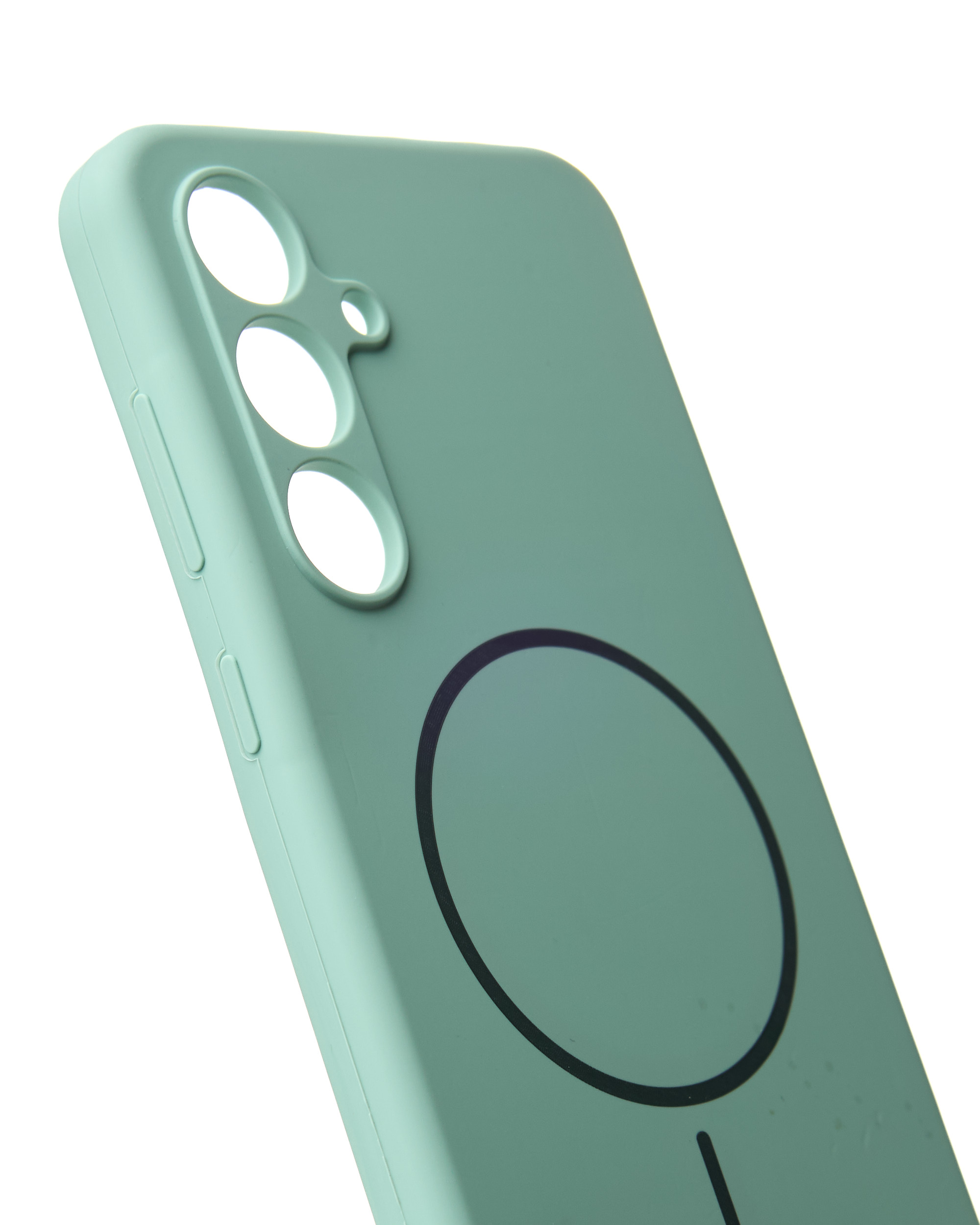 Силиконовый чехол Slim Ring Soft с поддержкой MagSafe для Samsung S24 FE succulent