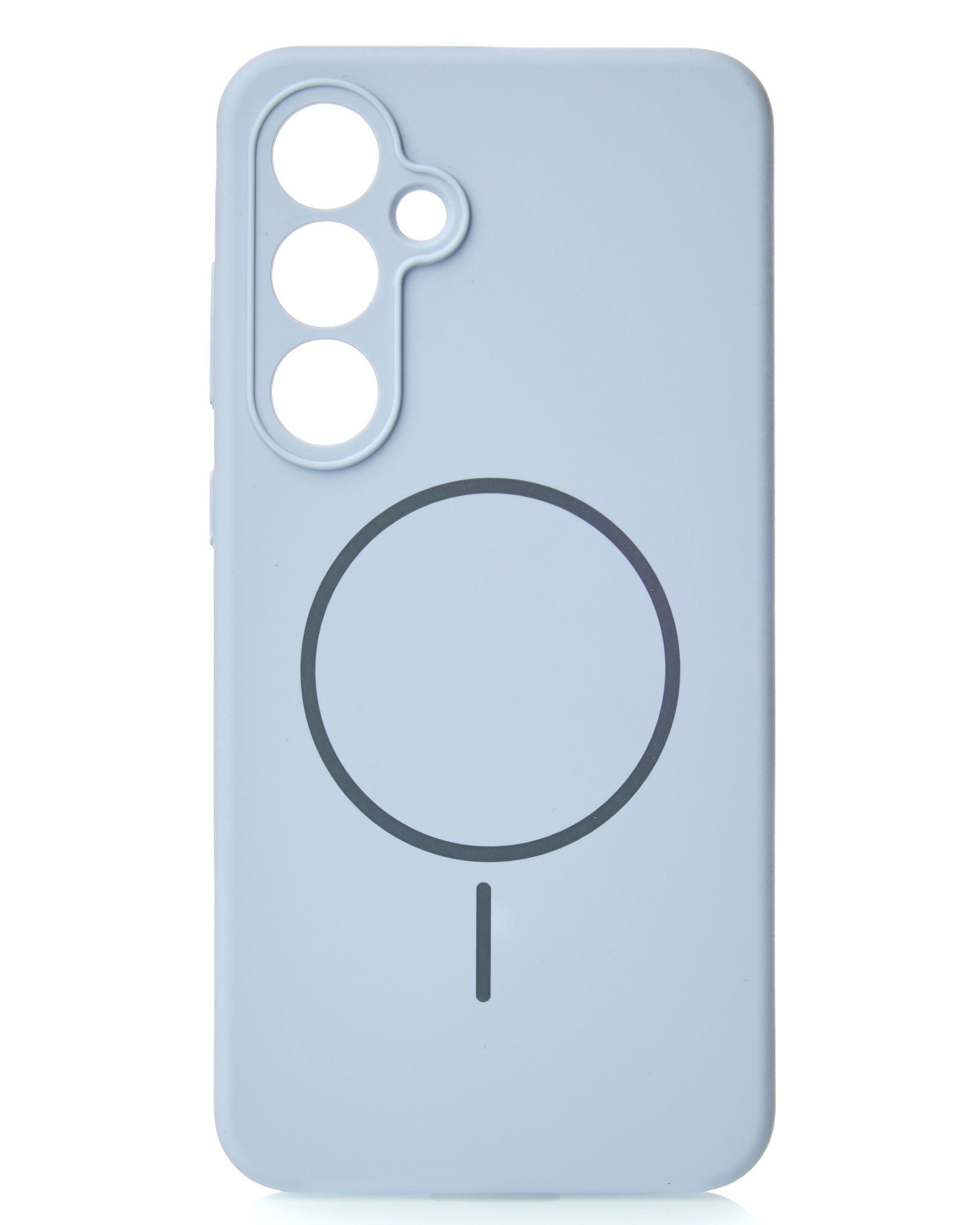 Силиконовый чехол Slim Ring Soft с поддержкой MagSafe для Samsung S24 FE blue fog