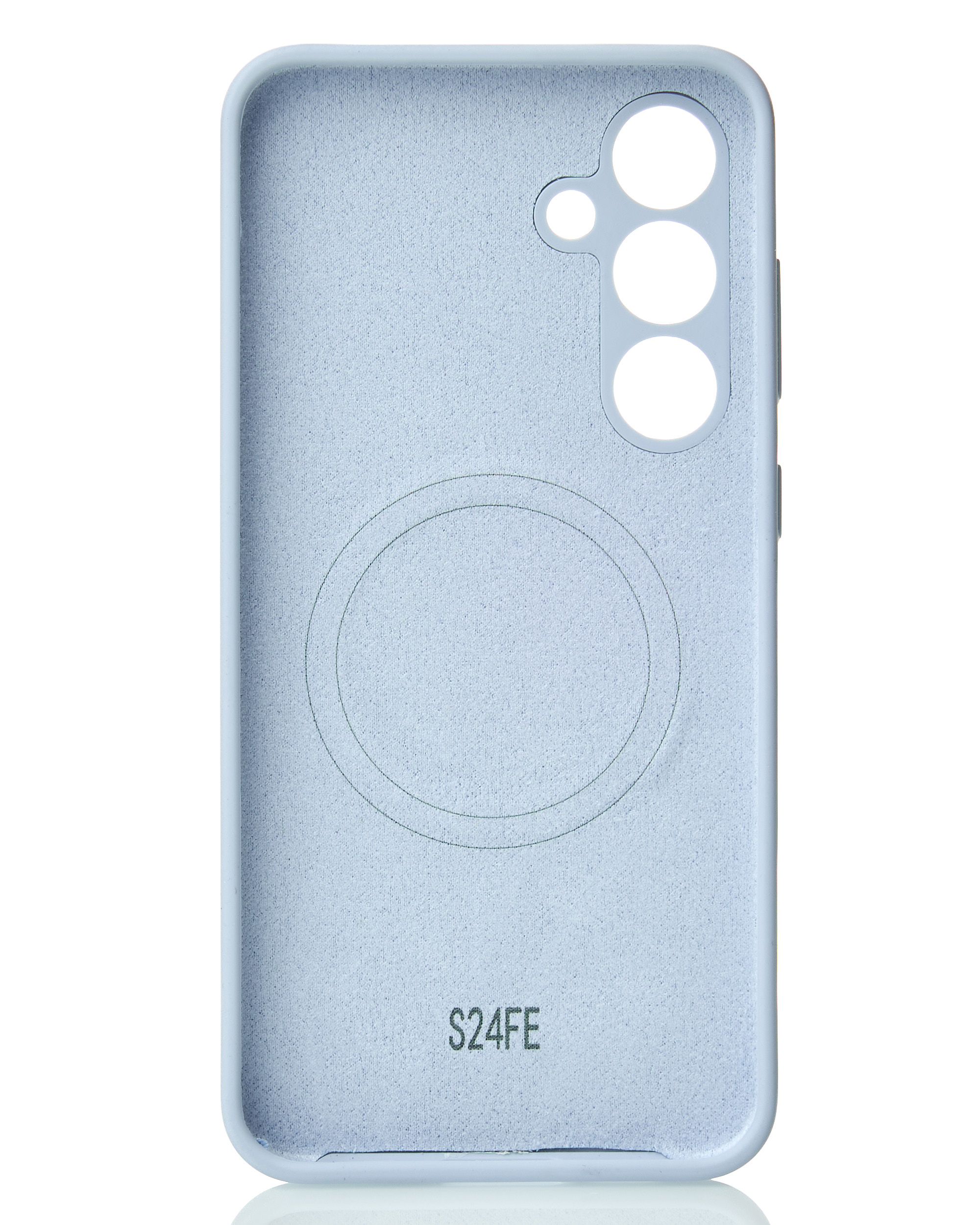 Силиконовый чехол Slim Ring Soft с поддержкой MagSafe для Samsung S24 FE blue fog
