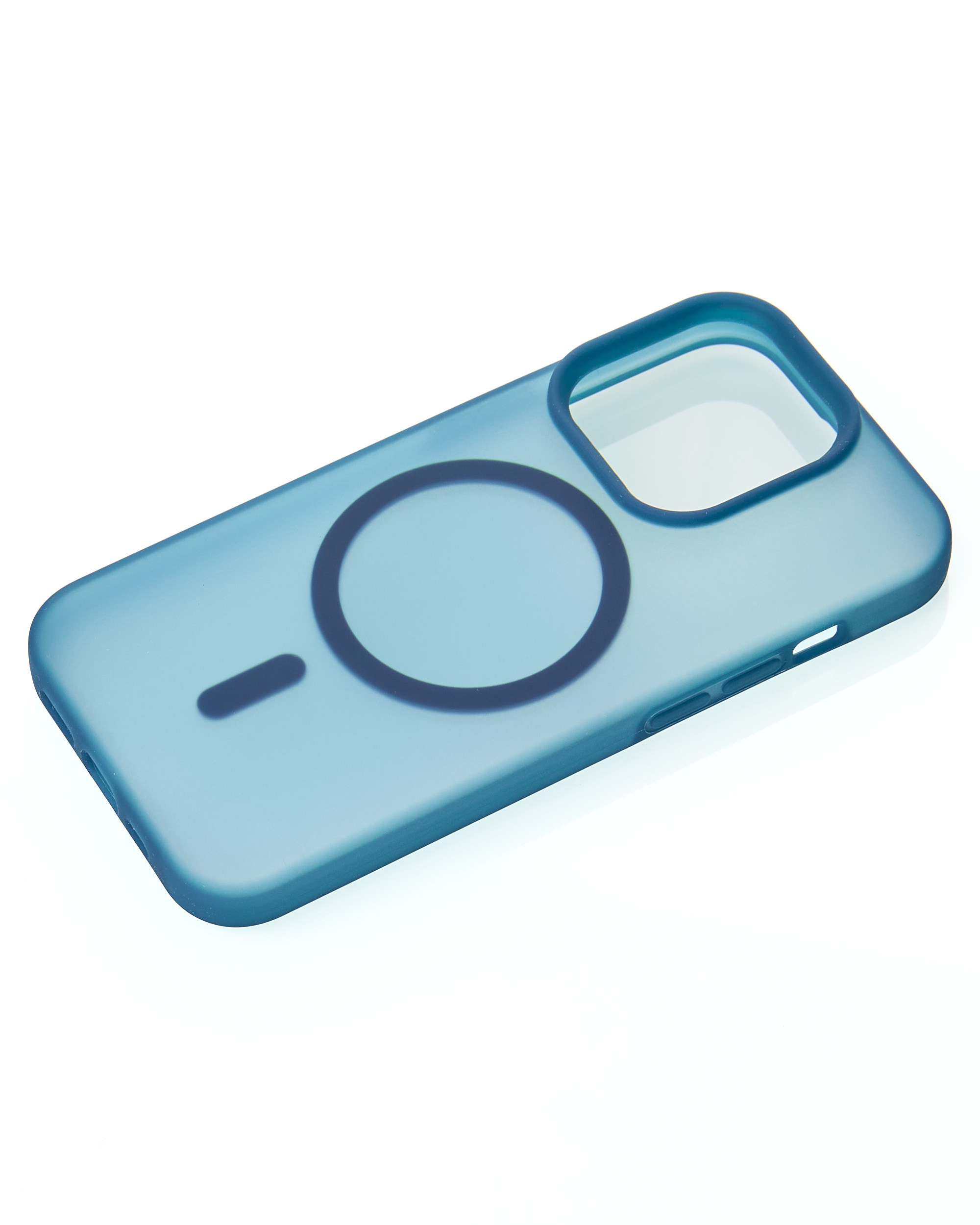 Силиконовый чехол SOFT MATT с поддержкой MagSafe для iPhone 15 Pro Max dark blue