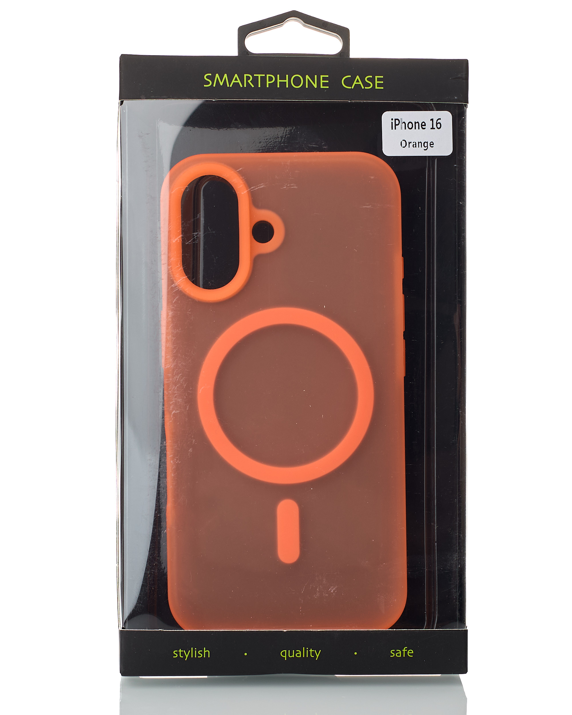 Силиконовый чехол SOFT MATT с поддержкой MagSafe для iPhone 16 orange