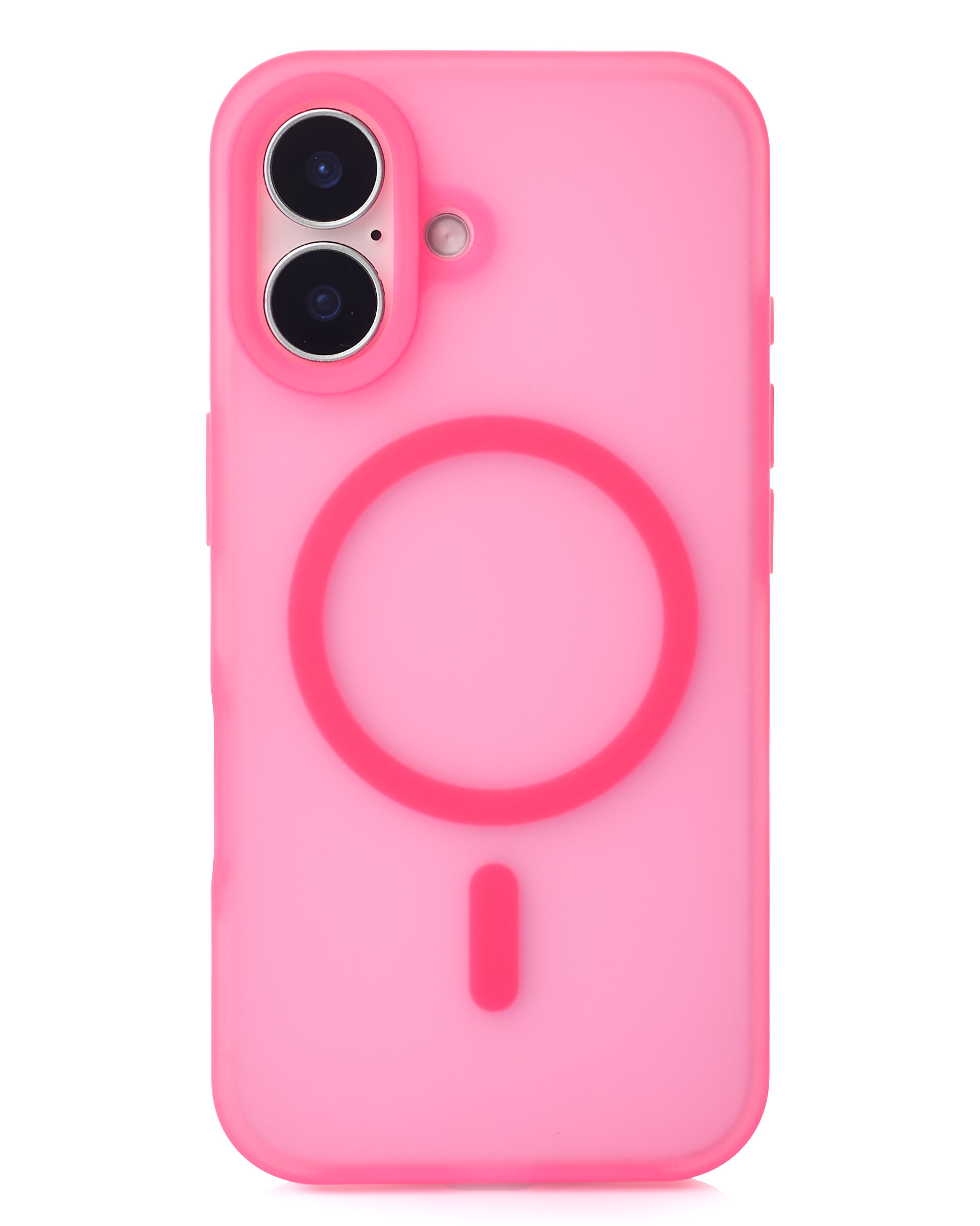 Силиконовый чехол SOFT MATT с поддержкой MagSafe для iPhone 16 rose red