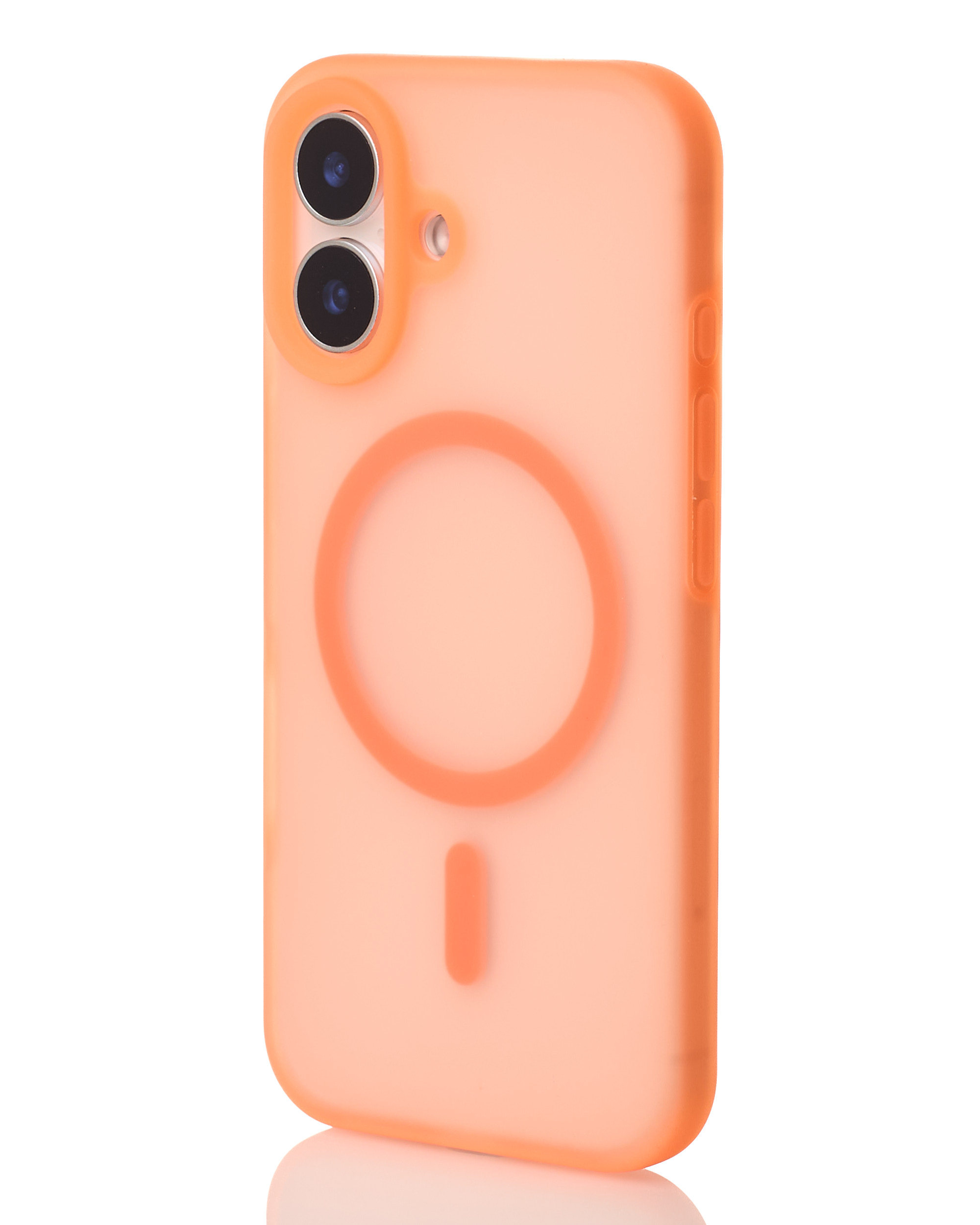 Силиконовый чехол SOFT MATT с поддержкой MagSafe для iPhone 16 Plus orange