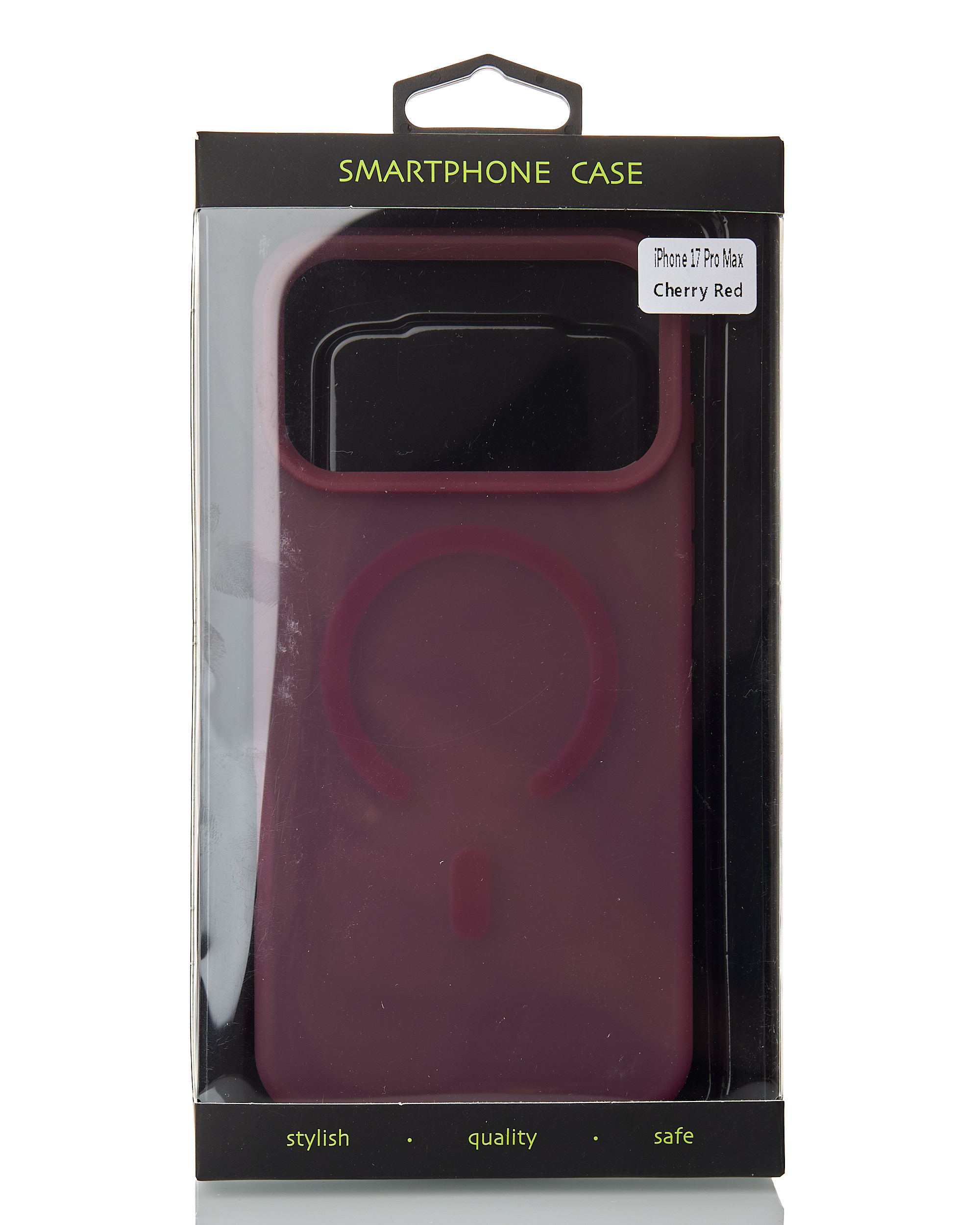 Силиконовый чехол SOFT MATT с поддержкой MagSafe для iPhone 17 Pro Max cherry red