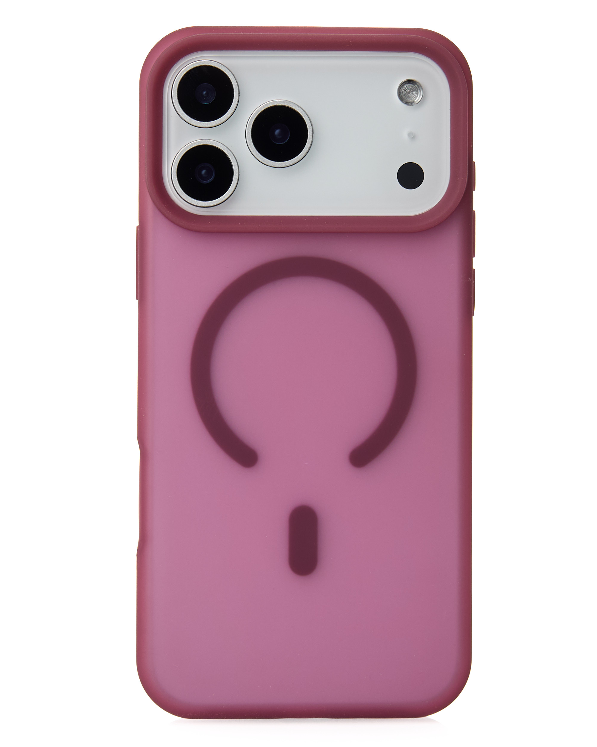 Силиконовый чехол SOFT MATT с поддержкой MagSafe для iPhone 17 Pro Max cherry red