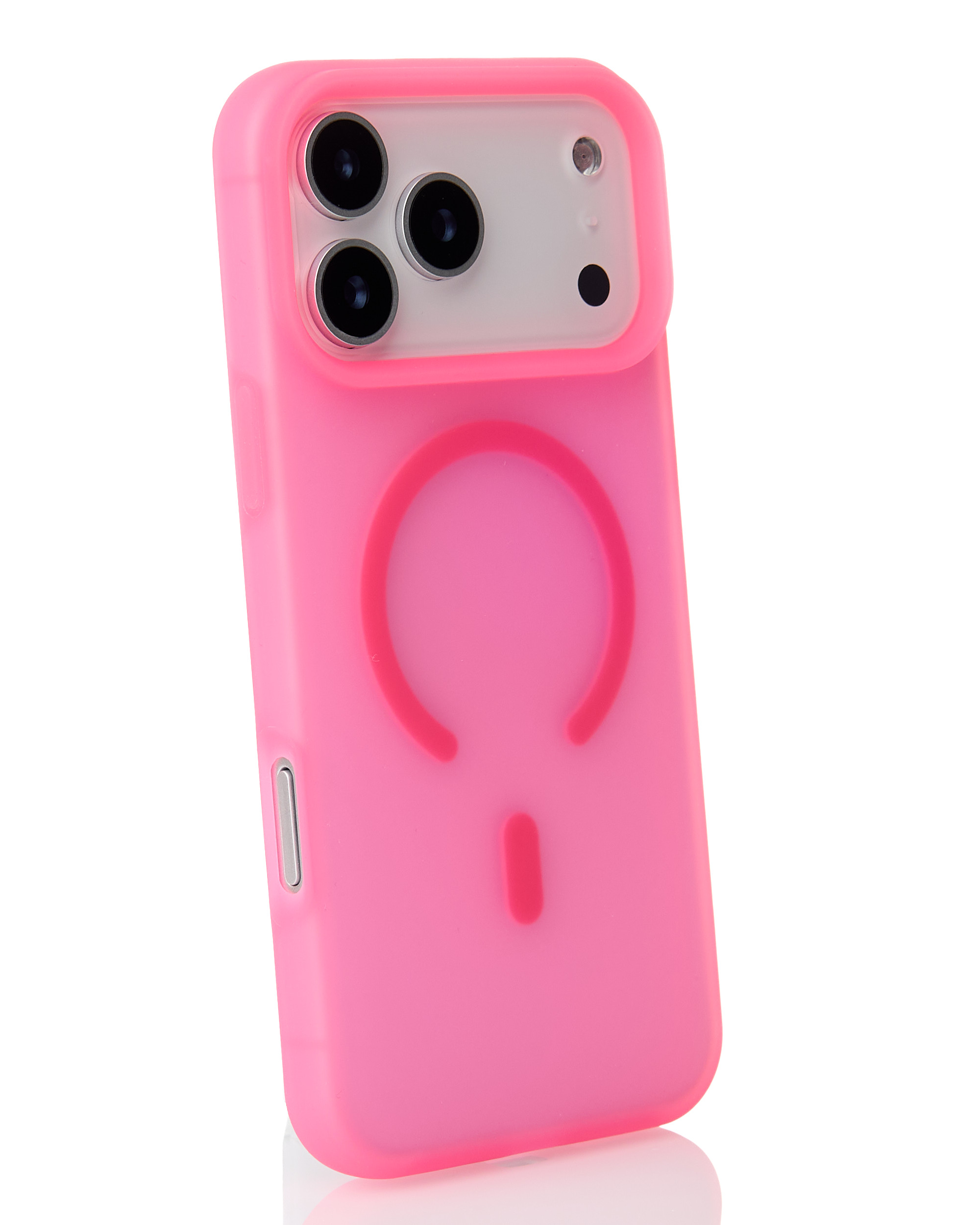 Силиконовый чехол SOFT MATT с поддержкой MagSafe для iPhone 17 Pro Max rose red