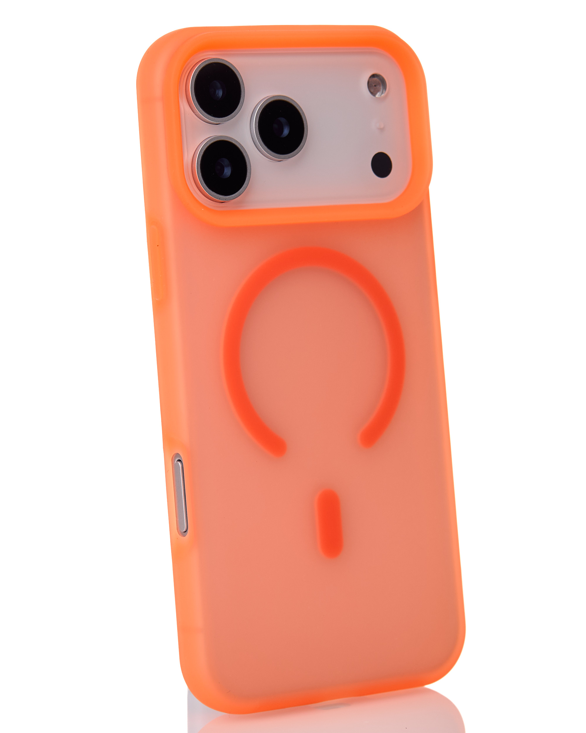 Силиконовый чехол SOFT MATT с поддержкой MagSafe для iPhone 17 Pro Max orange